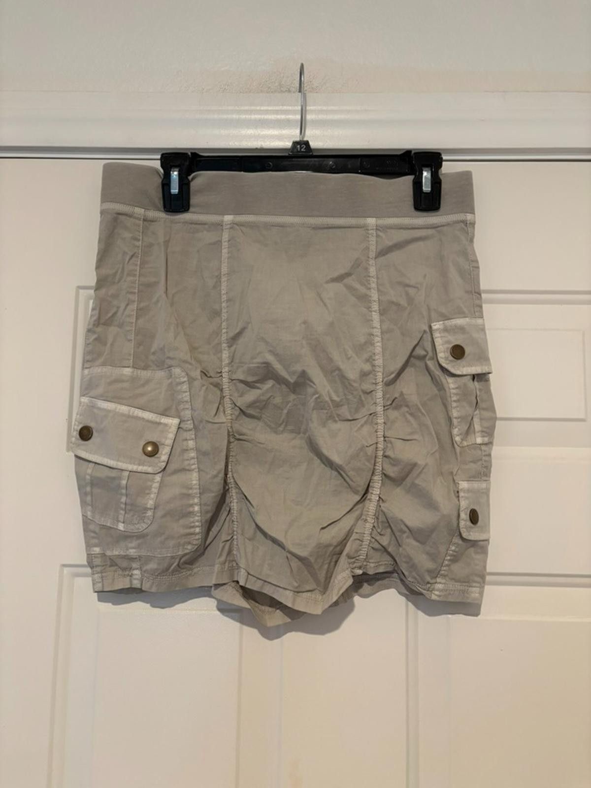 Xavier Wulf / Hollow Squad Women's sze S XCVI beige ruched mini skirt #620 Size 28" / US 6 / IT 42 - 1 Preview