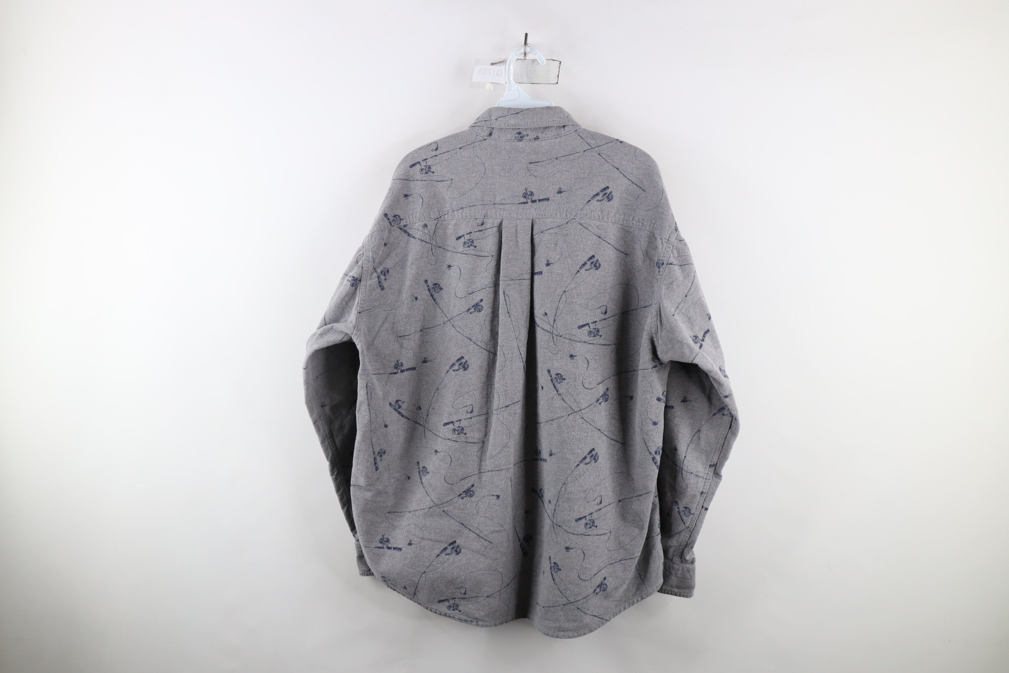 Vintage × Woolrich Woolen Mills Vintage 90s Woolrich Over Print Chamois Cloth Button Shirt Size US L / EU 52-54 / 3 - 10 Thumbnail