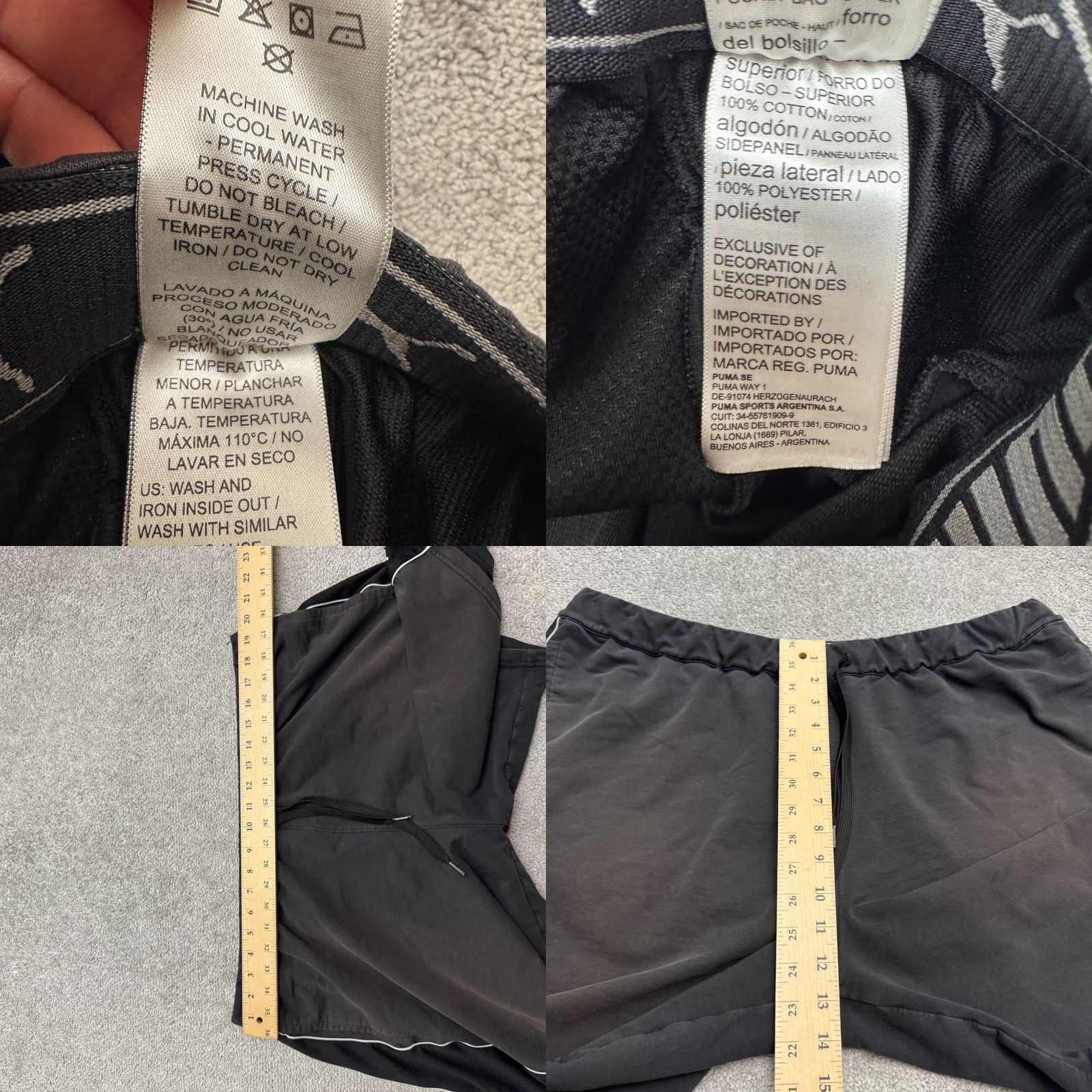 Puma PUMA Way 1 Athletic Shorts Mens 2XL Black Elastic Waist Pocket Activewear Casual Urban Sports Size US 39 - 9 Thumbnail