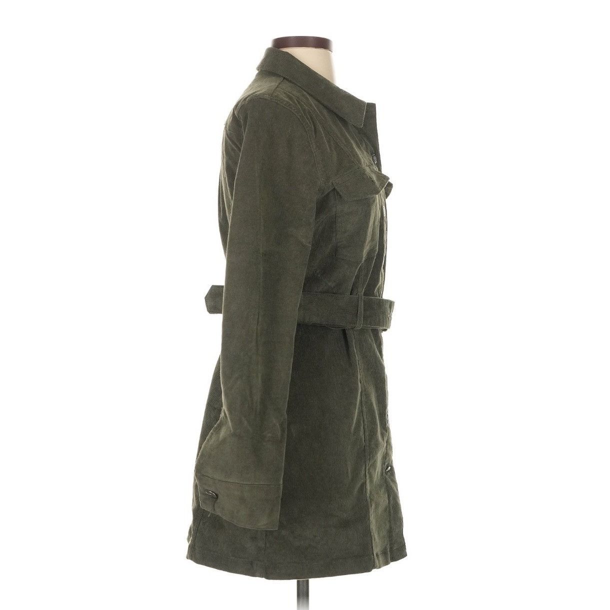 House of Harlow House Of Harlow 1960 Army Green Corduroy Belted Trench Dress Size S / US 4 / IT 40 - 4 Thumbnail