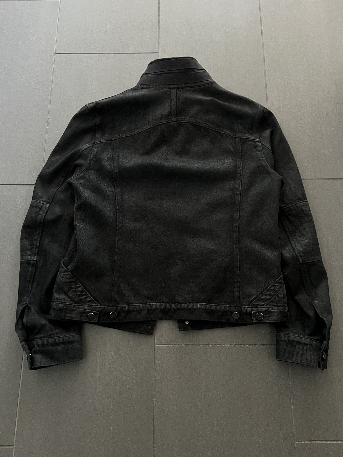 Helmut Lang Helmut Lang Waxed Denim Moto Trucker Jacket Size US M / EU 48-50 / 2 - 3 Thumbnail