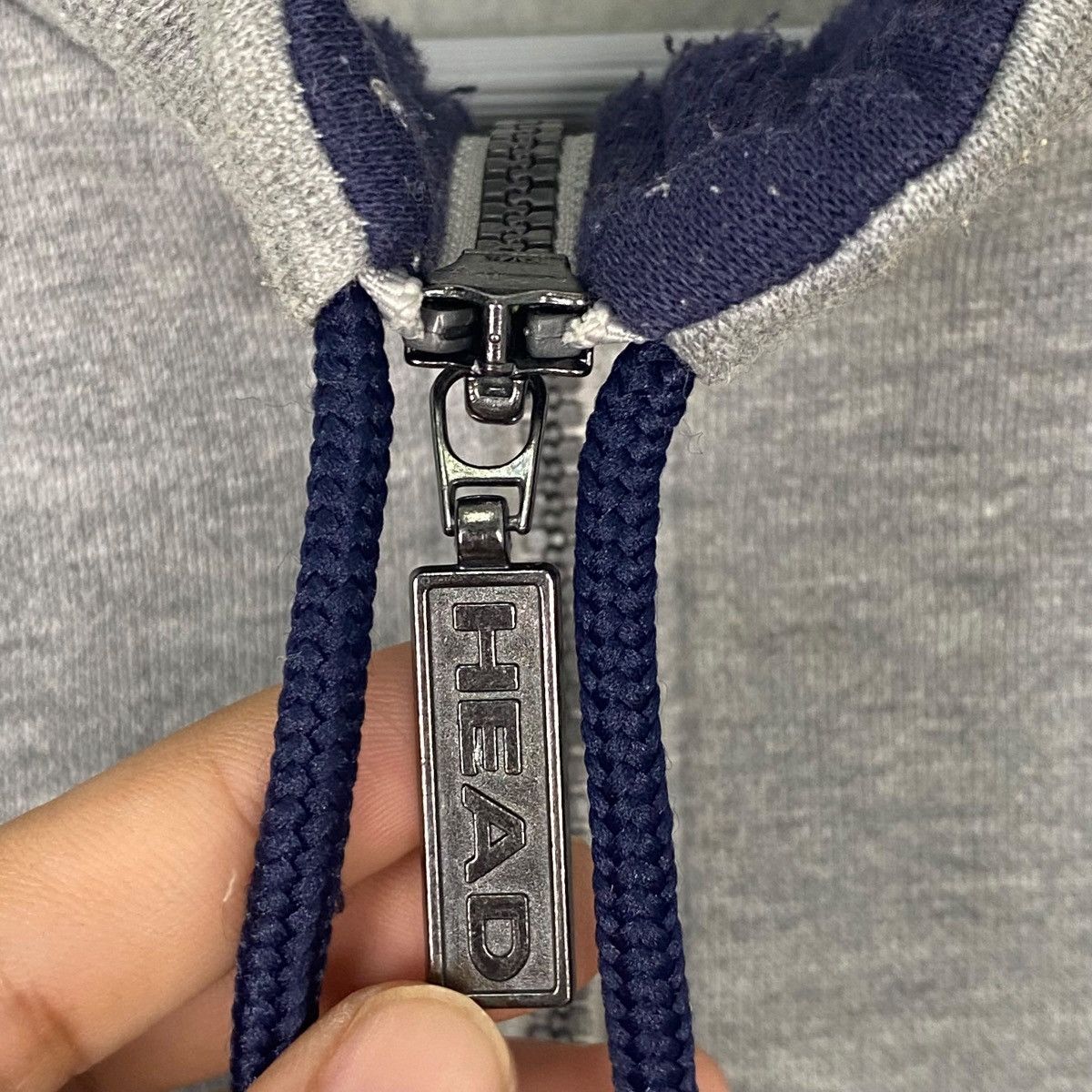 Vintage Vintage Head Half Zip Sweatshirt Grey Big Logo Embroidery 4L Size US L / EU 52-54 / 3 - 5 Thumbnail