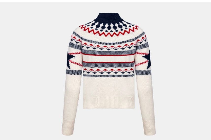 Dior o1w1db10425 144S60B Stand Collar Sweater in Multicolor Size S / US 4 / IT 40 - 2 Thumbnail