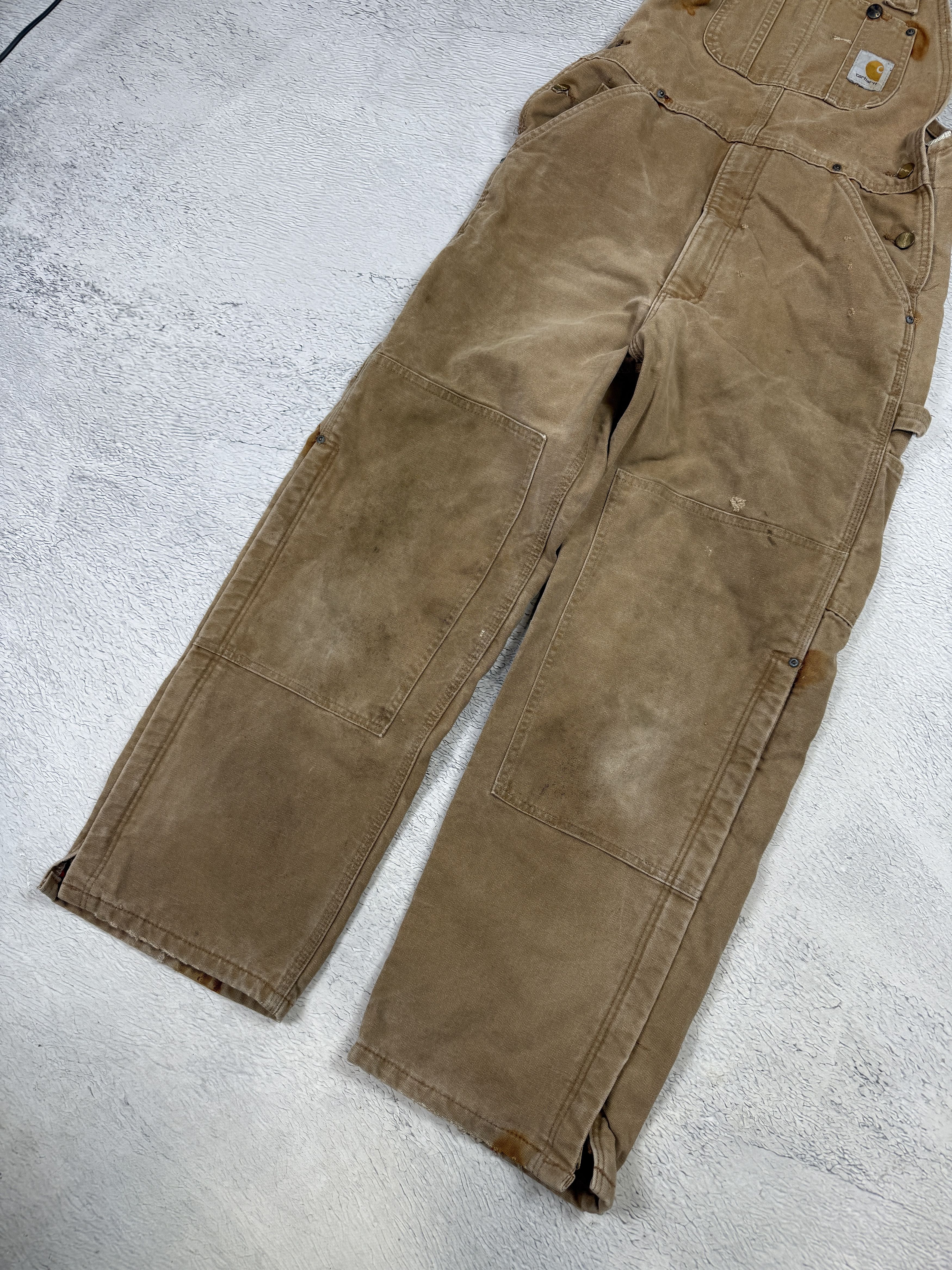 Carhartt Carhartt Vintage Overalls R02 Brown Carpenter Painted Faded Size US 32 / EU 48 - 6 Thumbnail