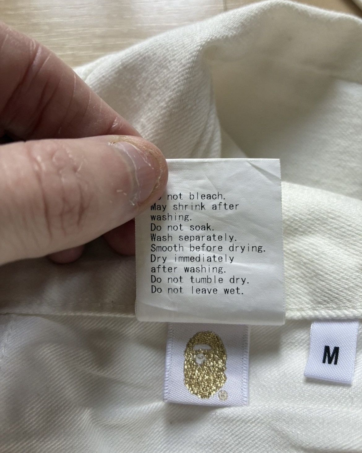 Bape Rare Bape White Distressed Jeans Size US 32 / EU 48 - 9 Thumbnail