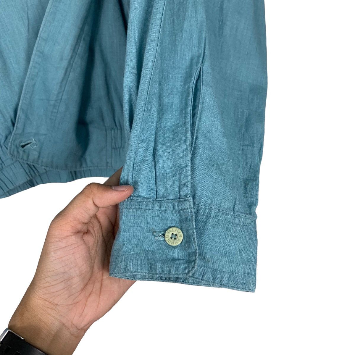 Japanese Brand ARNOLD PALMER Cotton Light Jacket Turquoise #0969-C43 Size US L / EU 52-54 / 3 - 13 Thumbnail