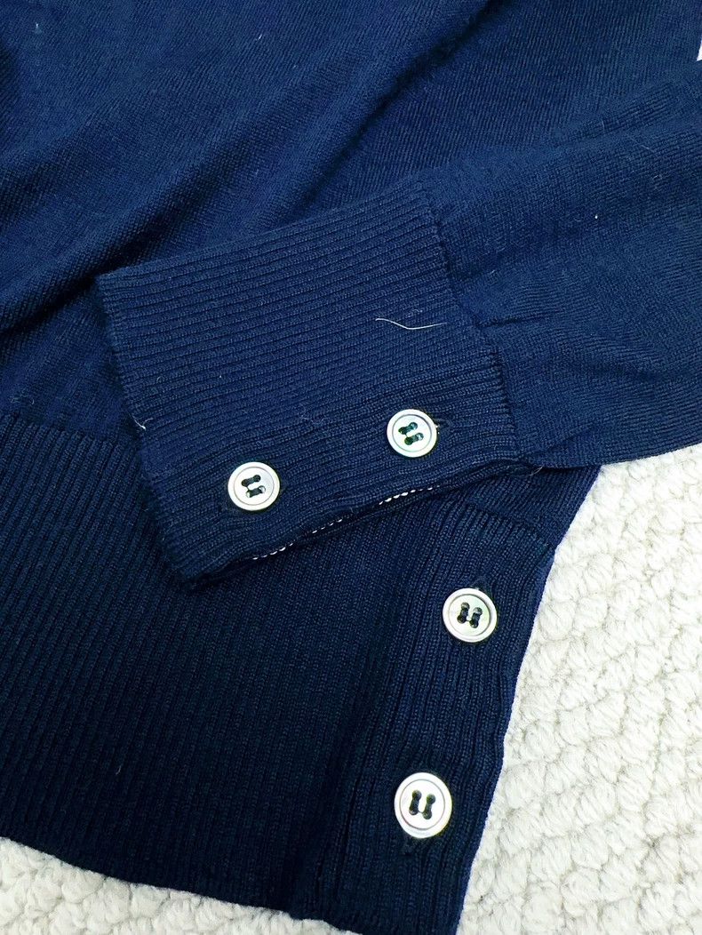 Thom Browne Thom browne Long-sleeved round-neck cashmere knitted sweate Size US S / EU 44-46 / 1 - 3 Thumbnail