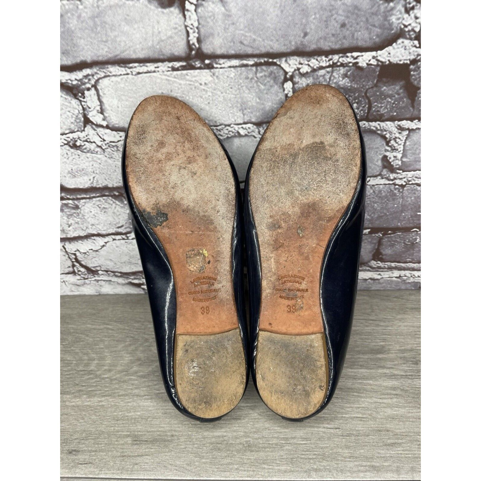Summit Clothing Summit White Mountain Navy Blue Patent Bow Ballet Flats Wome Size US 8.5 / IT 38.5 - 6 Thumbnail