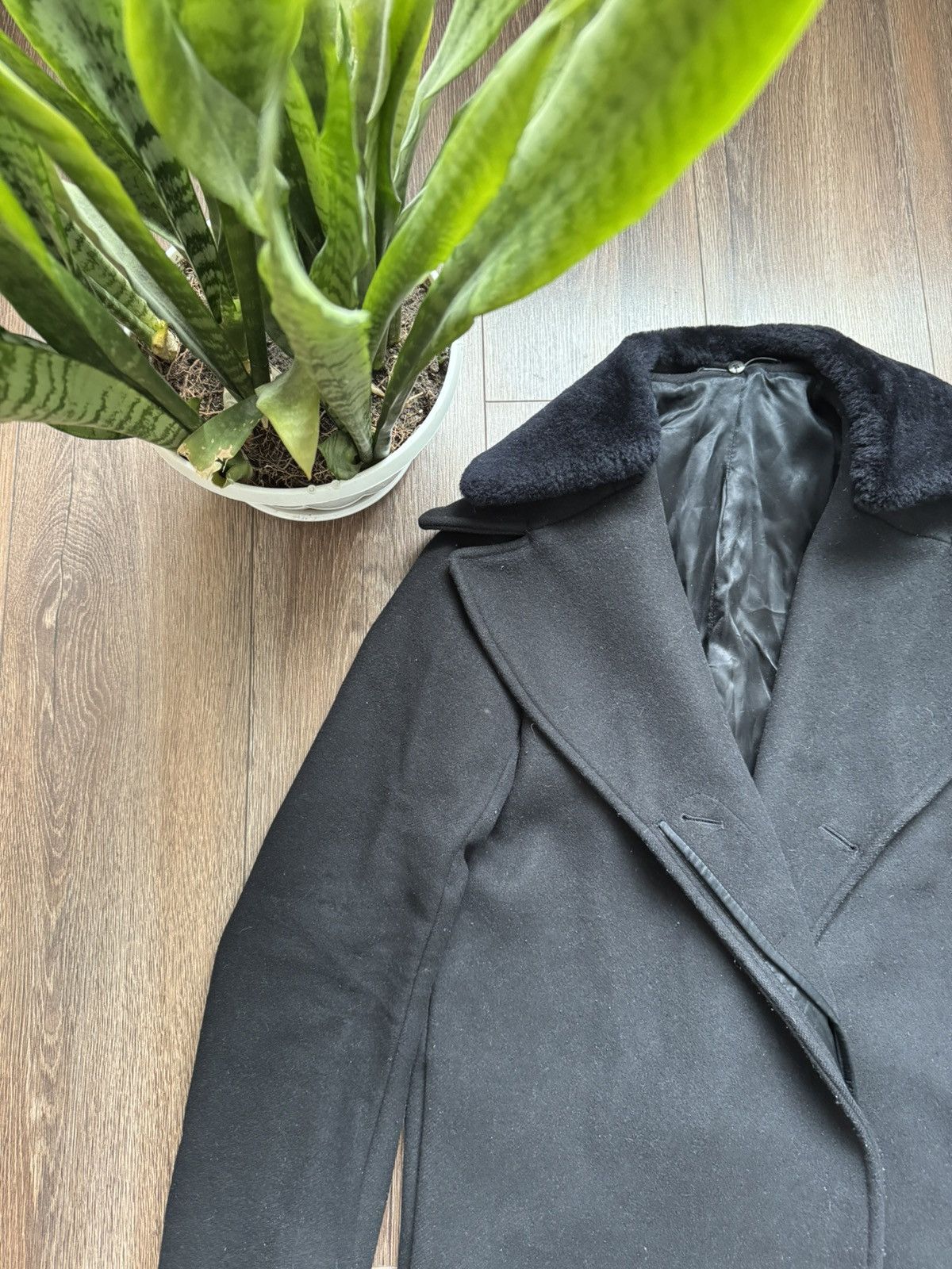 Acne Studios Acne Studios Women’s S avant garde black wool fur coat Size S / US 4 / IT 40 - 2 Thumbnail