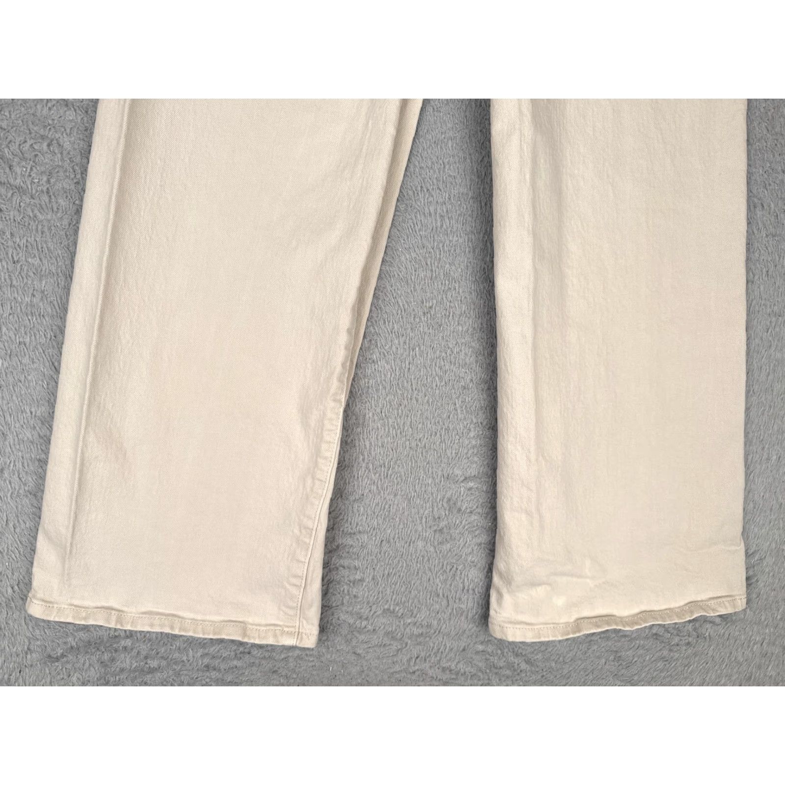 Vintage Universal Thread Jeans Women 00 Beige Wide Leg Ankle High Rise Casual 22x28 Size 24" / US 00 / IT 34 - 2 Thumbnail