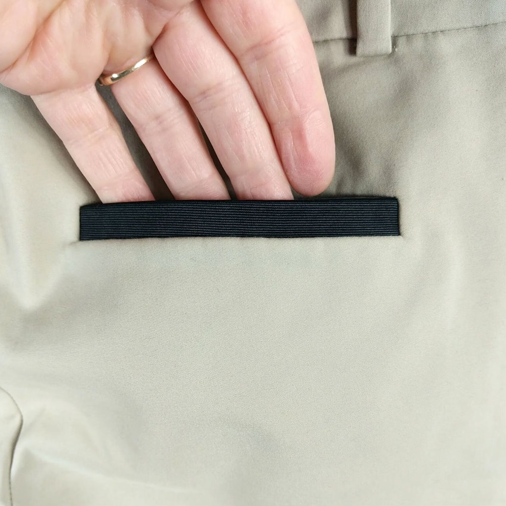 Ann Taylor Ann Taylor Pants Womens 4 Beige Dress Trim Career Business Modern Dress Pants Skinny Stretch Comfortable Regular Women Size 27" / US 4 / IT 40 - 5 Thumbnail