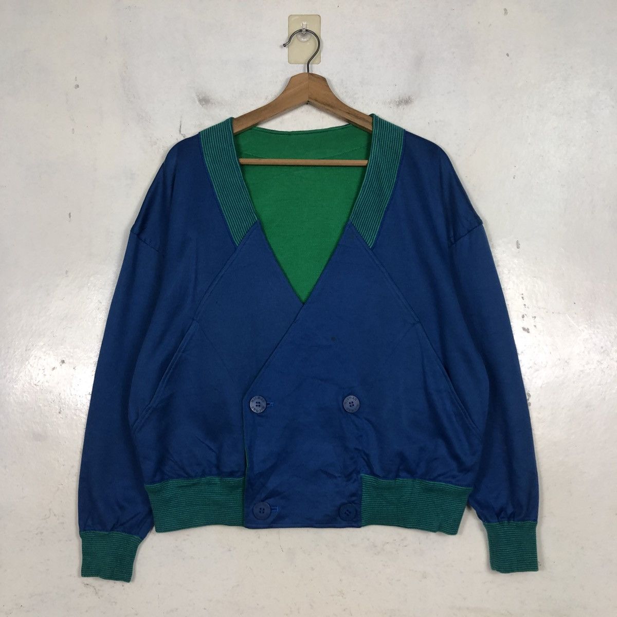 Issey Miyake 📌Reversible Bomber Jacket Cardigan Micmac Multi Color Size US M / EU 48-50 / 2 - 3 Thumbnail