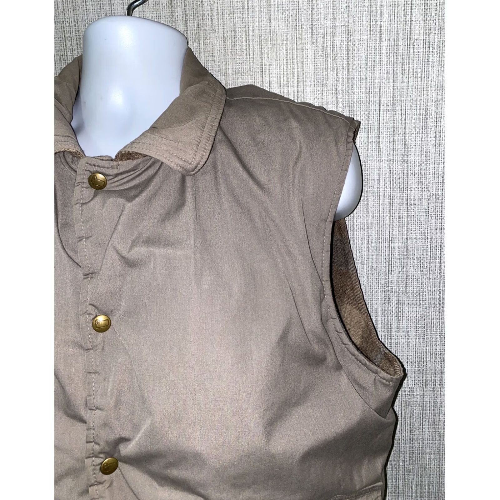 Vintage Woolrich Vest Mens Gray Polyester/Cotton Wool Lined Snap Button XL Size Vest Size US XL / EU 56 / 4 - 2 Thumbnail
