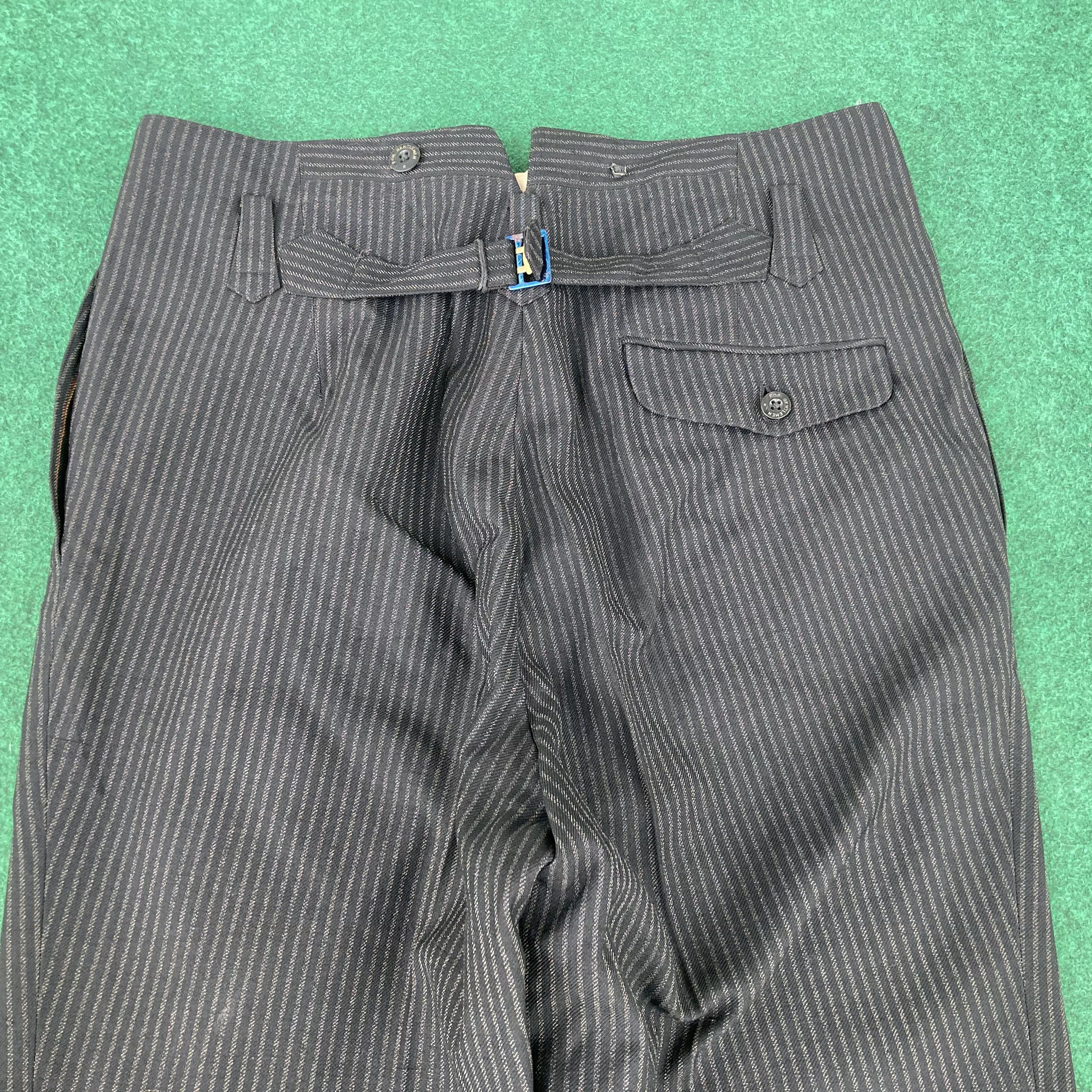 Japanese Brand × Vintage Vtg Hickory Pant Buckle Back Button 60s 70s Workwear Jeans Size US 32 / EU 48 - 16 Thumbnail