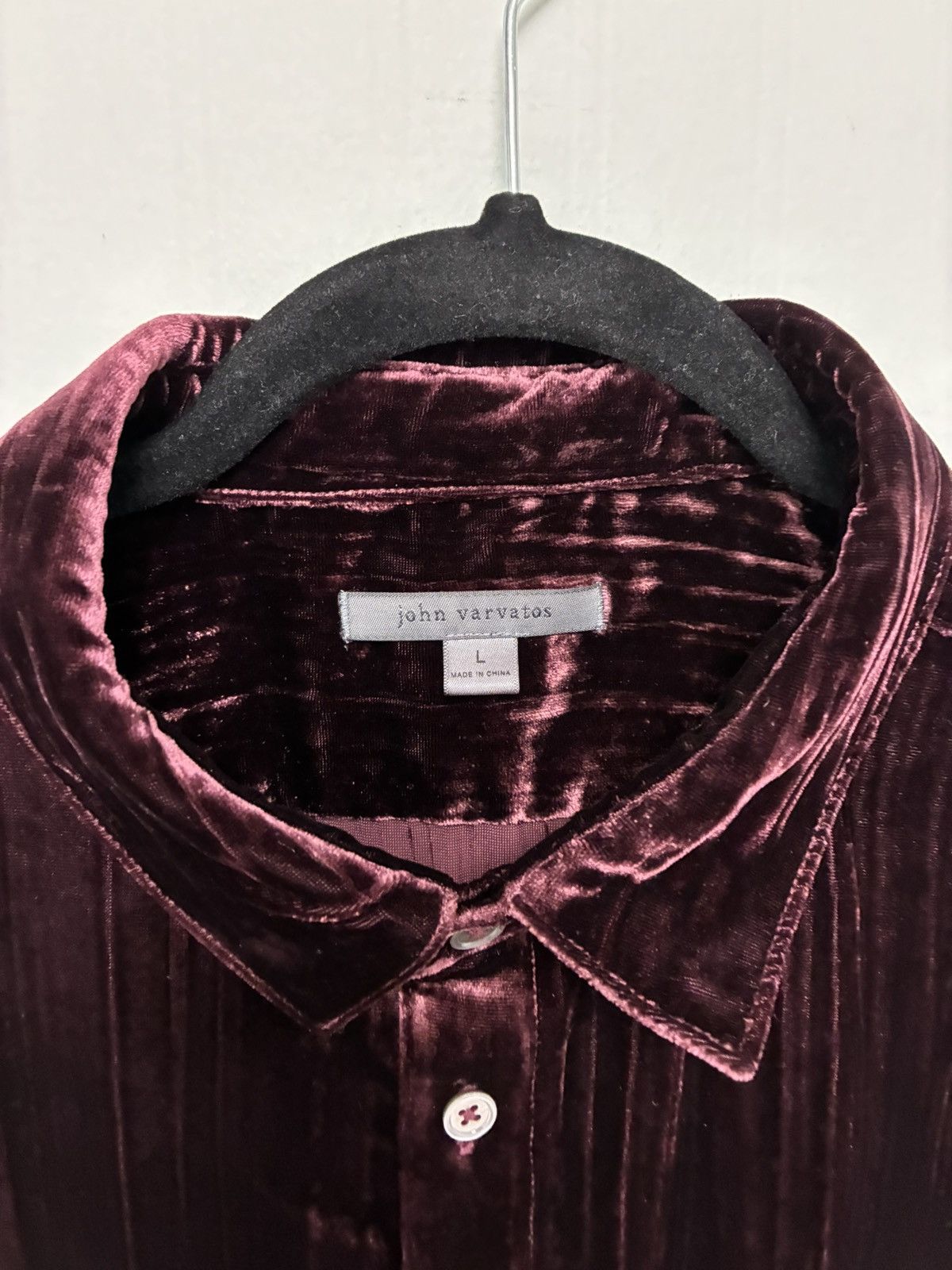 John Varvatos Crinkled Velvet slim Shirt large Size US L / EU 52-54 / 3 - 8 Thumbnail