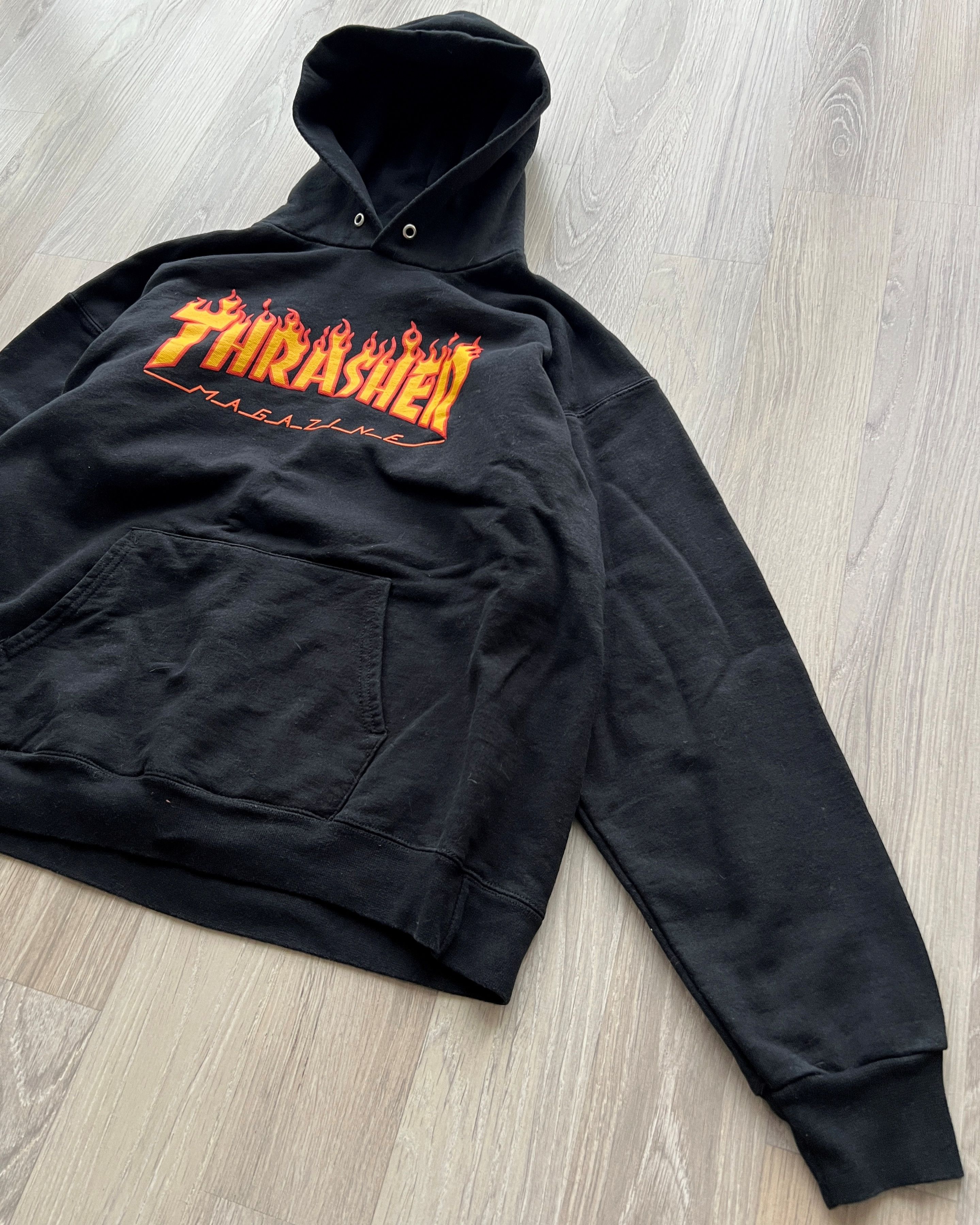 Thrasher Vintage Thrasher Flame Hoodie Black Y2K Size US M / EU 48-50 / 2 - 2 Thumbnail