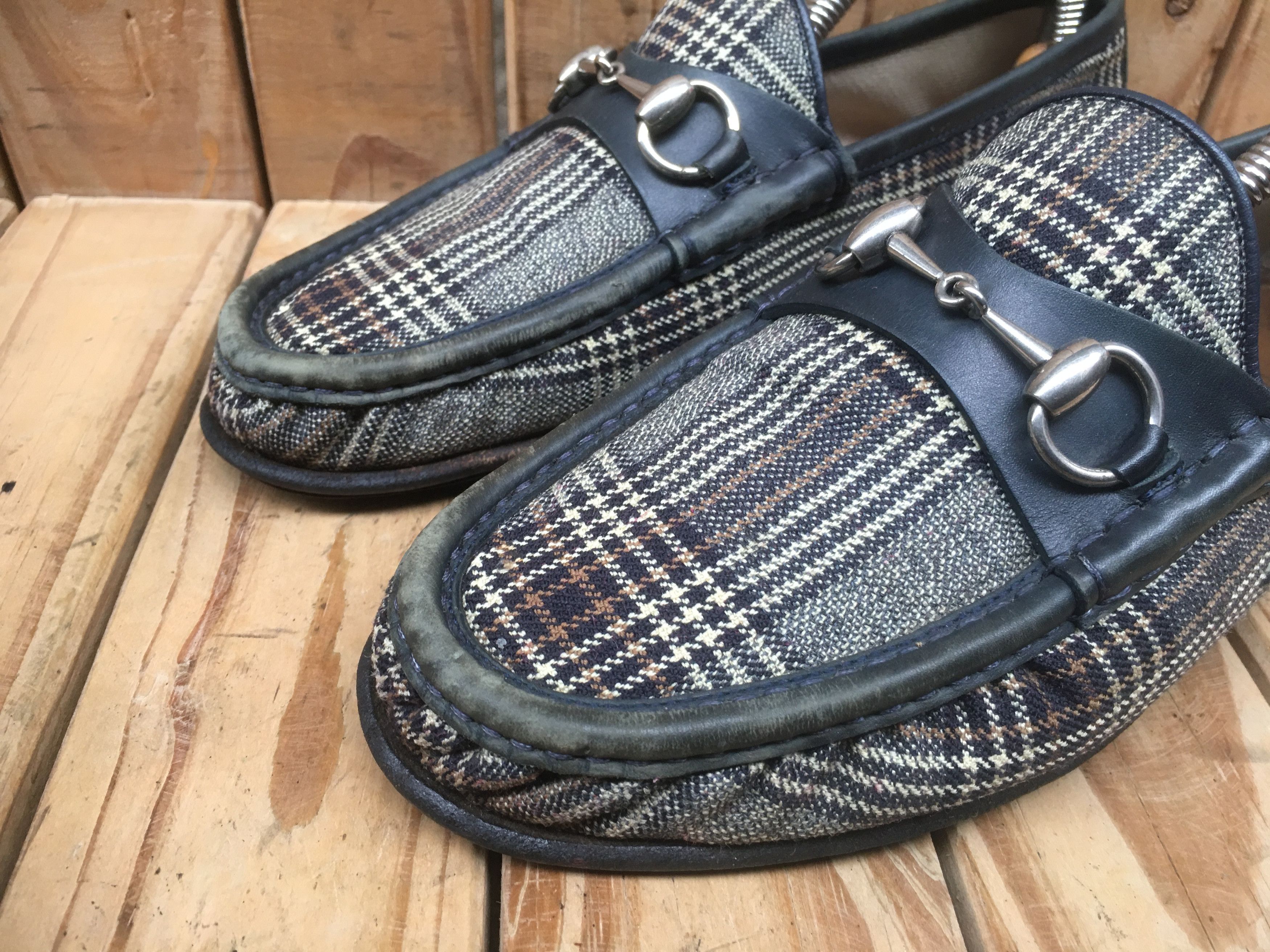 Gucci VTG 1953 Gucci blue checked denim loafers UK 6 Size US 6.5 / EU 39-40 - 4 Thumbnail