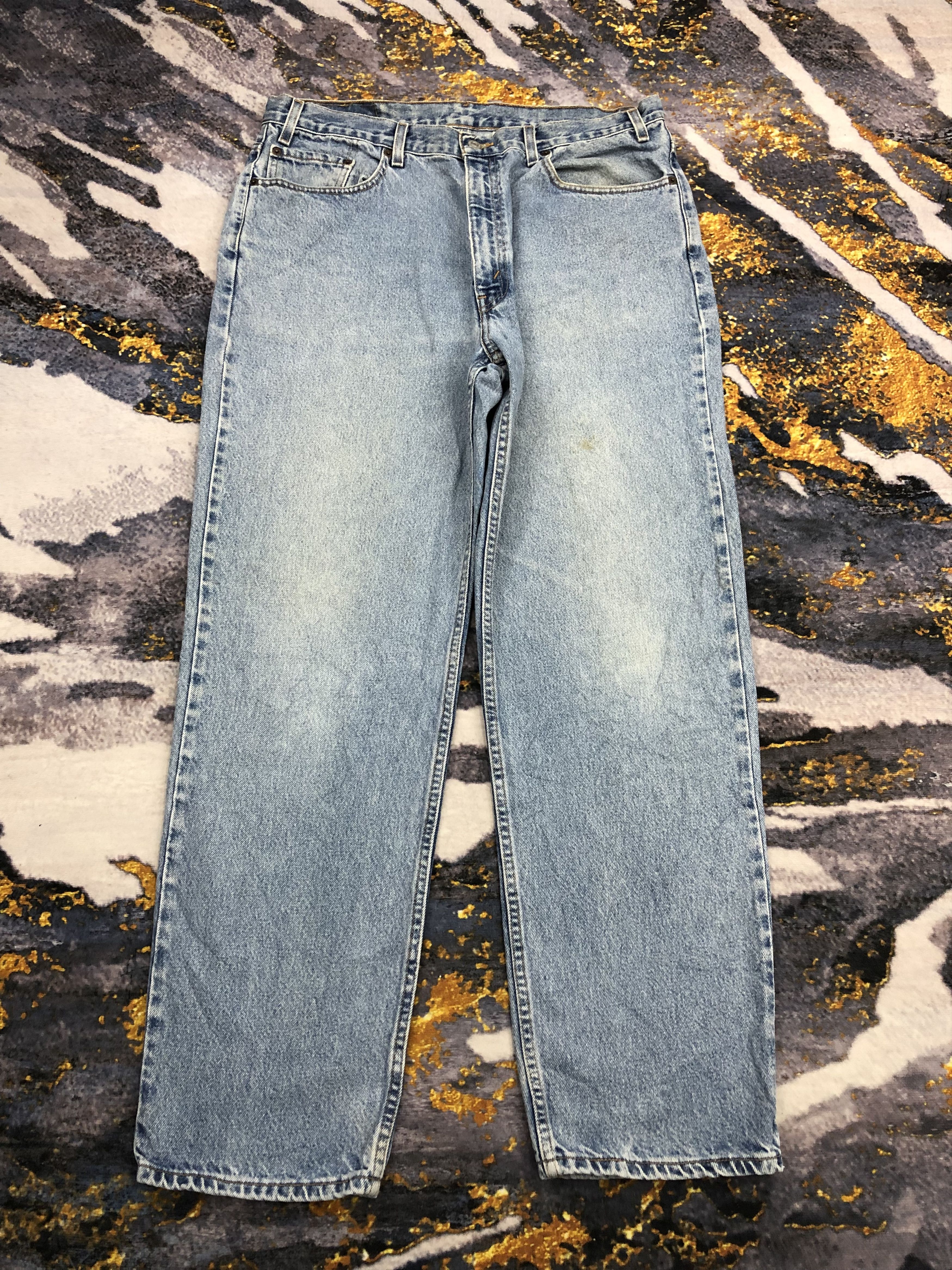 Levi's Vintage Levis 90s Faded Blue Jeans DPP0176 Size US 37 - 1 Thumbnail
