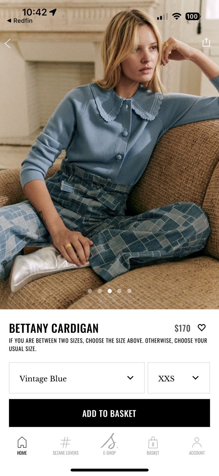 Sezane Sezane Bettany Cardigan Vintage Blue Size XS Size XS / US 0-2 / IT 36-38 - 3 Thumbnail