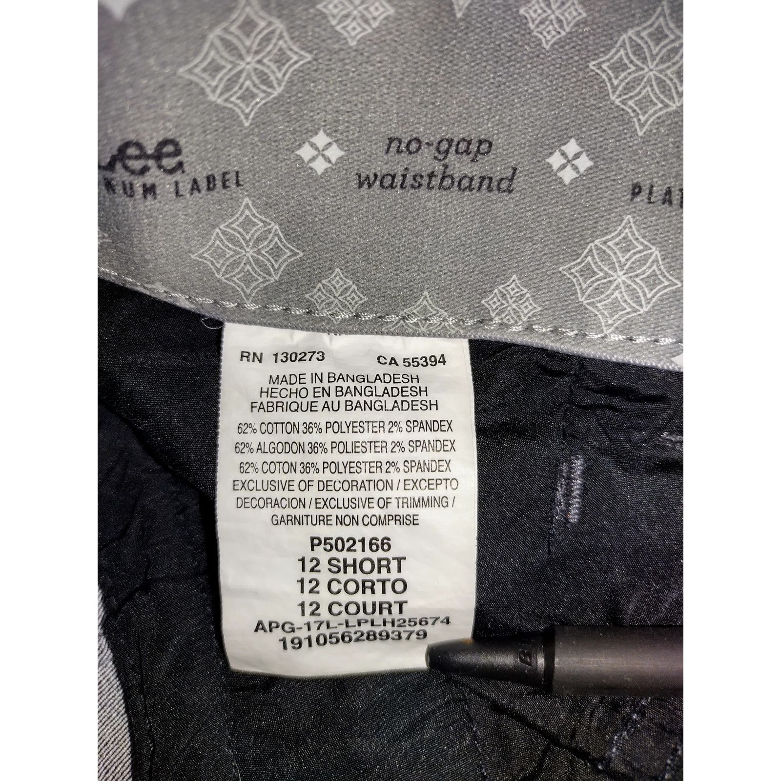 Lee Lee Mens Casual Relaxed fit Mid-waist Pants Gray Size 12 Size US 27 - 7 Thumbnail