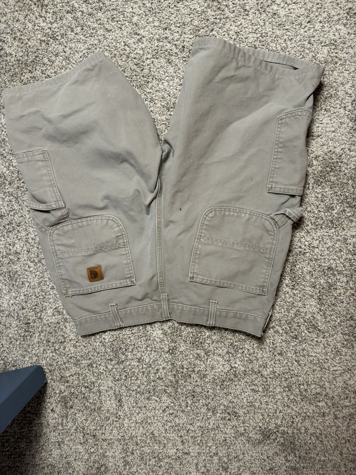 Carhartt Loose Carhartt Gray Canvas Shorts Size US 36 / EU 52 - 1 Thumbnail