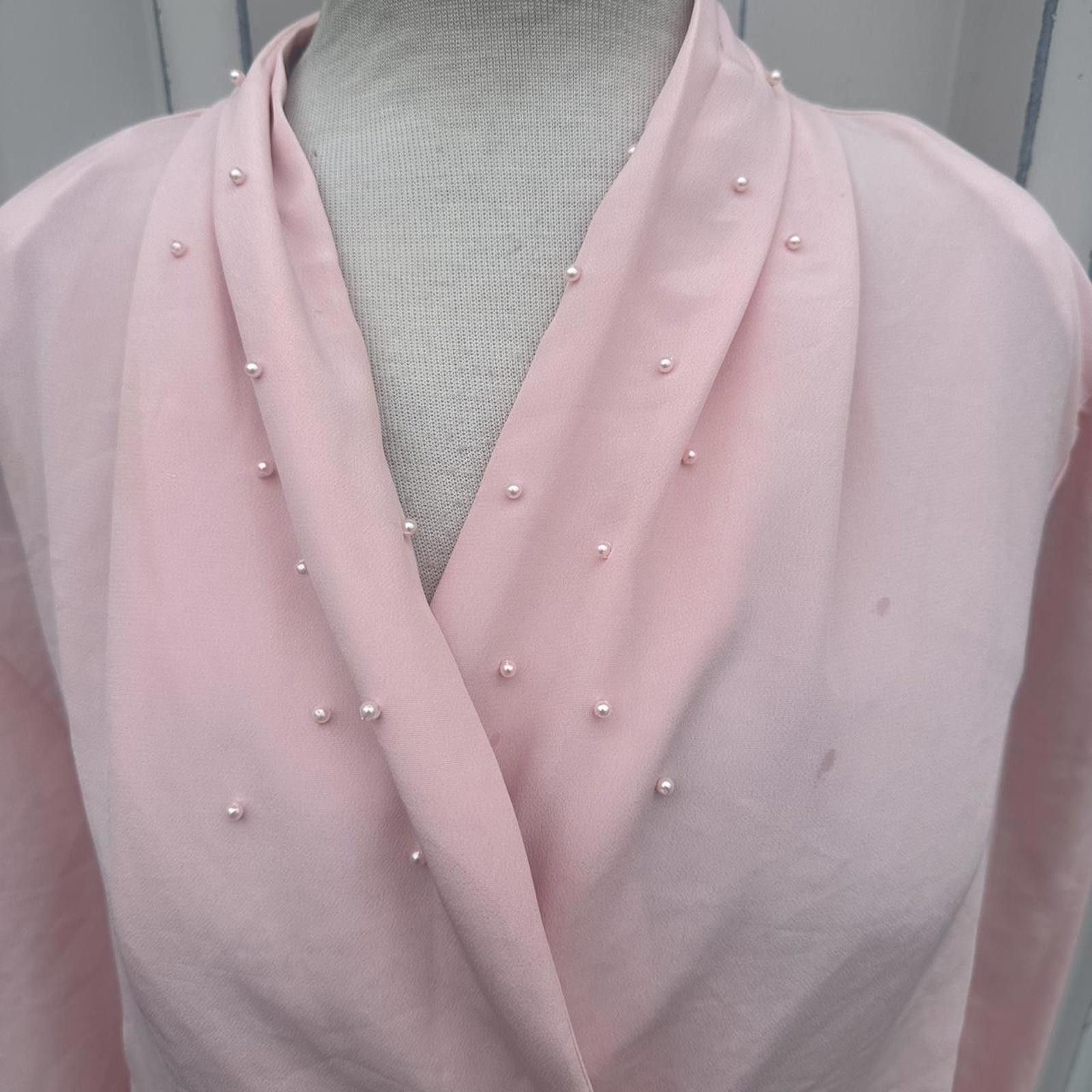 Other vintage blouse with pearl buttons and ruffle detail blouse Size L / US 10 / IT 46 - 2 Thumbnail