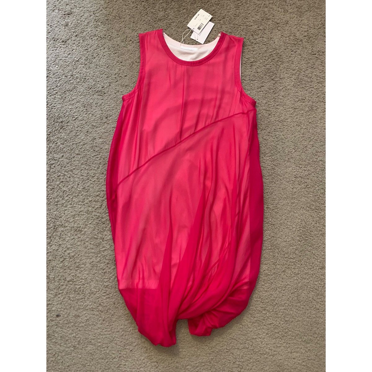 Helmut Lang HELMUT LANG PINK BUBBLE SILK DRESS Size S / US 4 / IT 40 - 23 Thumbnail