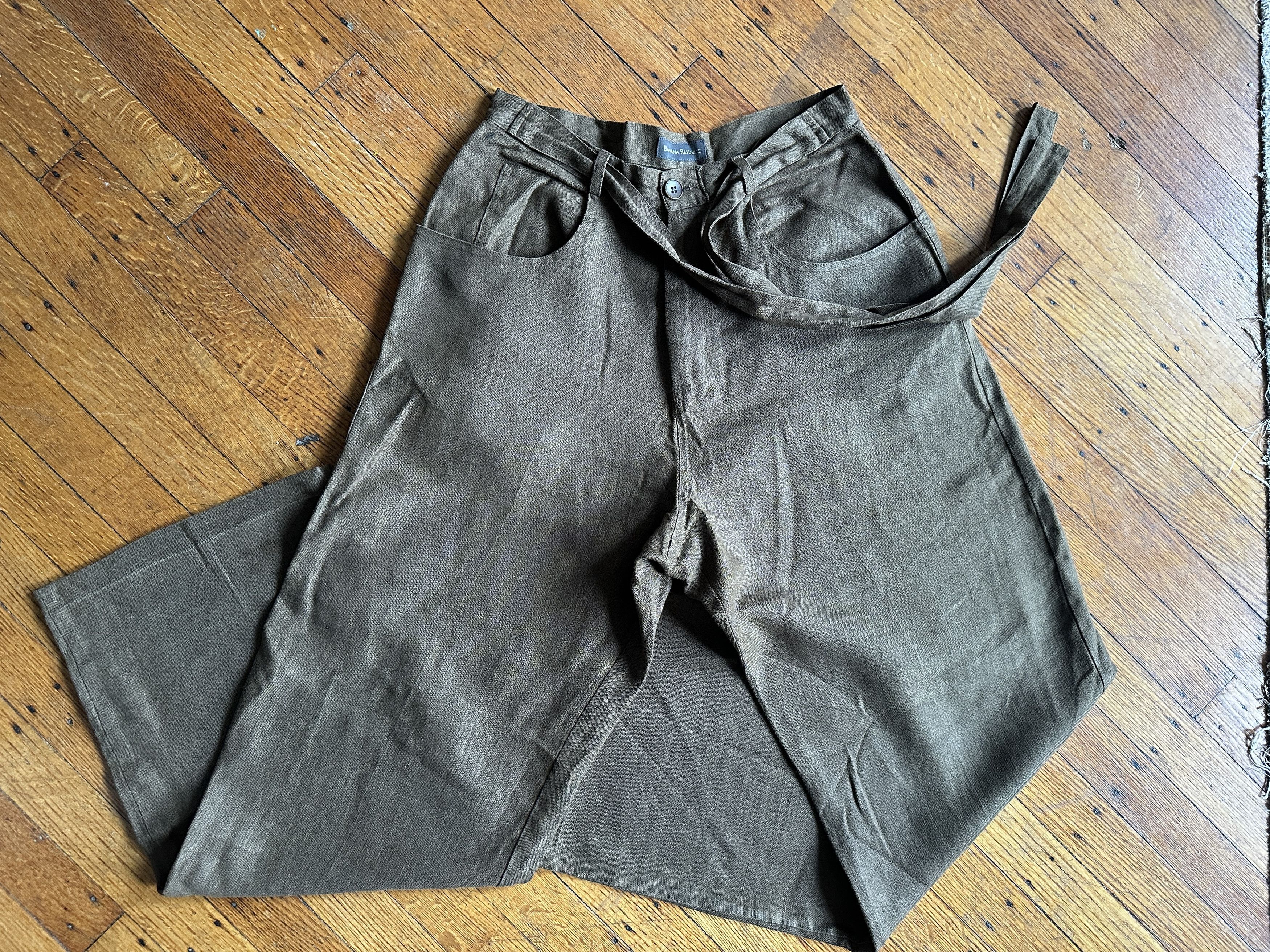 Banana Republic Vintage Banana Republice wide leg linen pants wmn's sz 6 Size 26" / US 2 / IT 38 - 3 Thumbnail