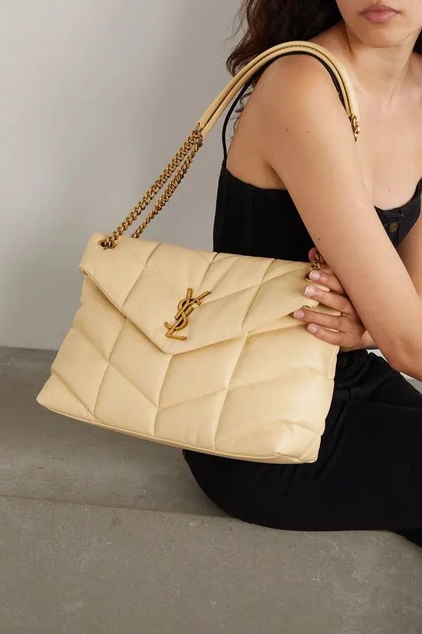Saint Laurent Paris o1b1hav110724 Size: OS / Puffer Medium Bag in Off White Size ONE SIZE - 2 Thumbnail