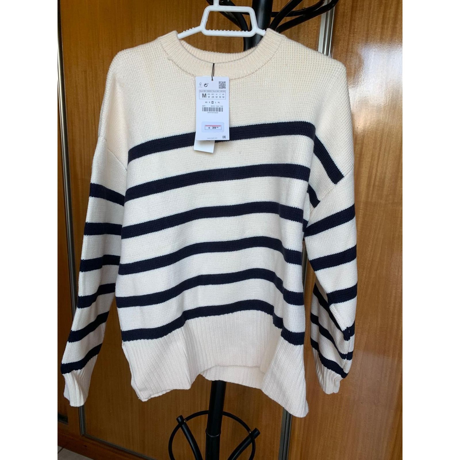 Zara ZARA NEW WOMAN STRIPED KNIT SWEATER REF. STRIPED | 3519/124 Size XL / US 12-14 / IT 48-50 - 6 Thumbnail