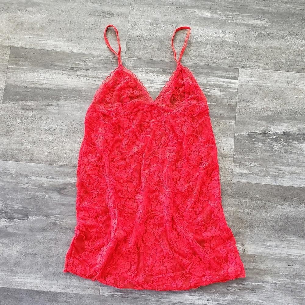 Designer Red Fully Laced Lingerie Nightie Size ONE SIZE - 1 Thumbnail
