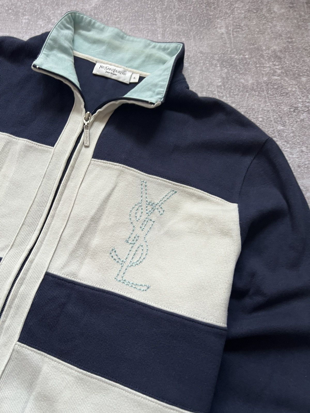 Yves Saint Laurent Vintage YSL Yves Saint Laurent Zip Up Hoodie Size US XL / EU 56 / 4 - 5 Thumbnail