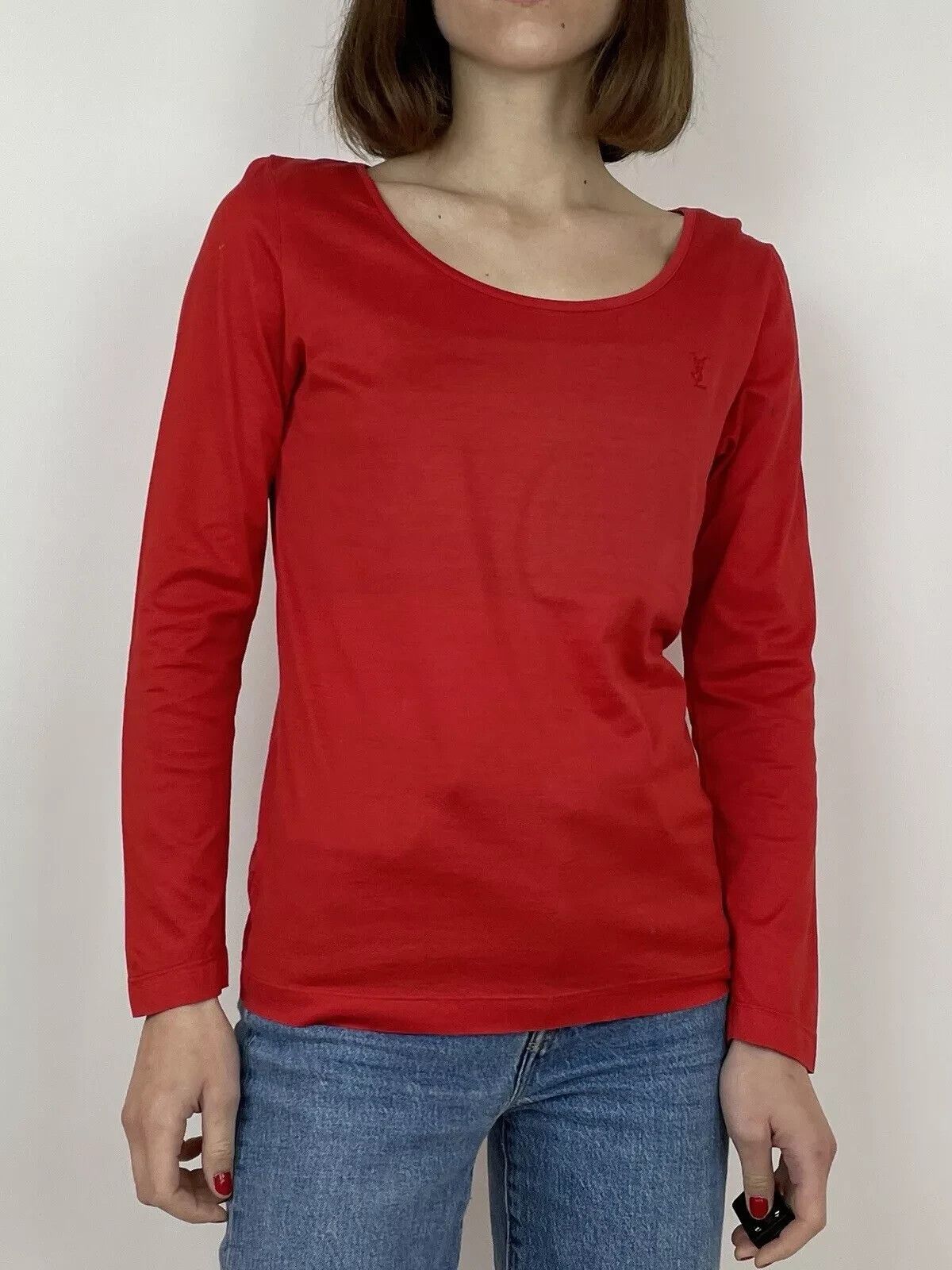 Yves Saint Laurent Vintage 1990s 90s YSL Yves Saint Laurent Top Long Sleeve Size XS / US 0-2 / IT 36-38 - 1 Thumbnail