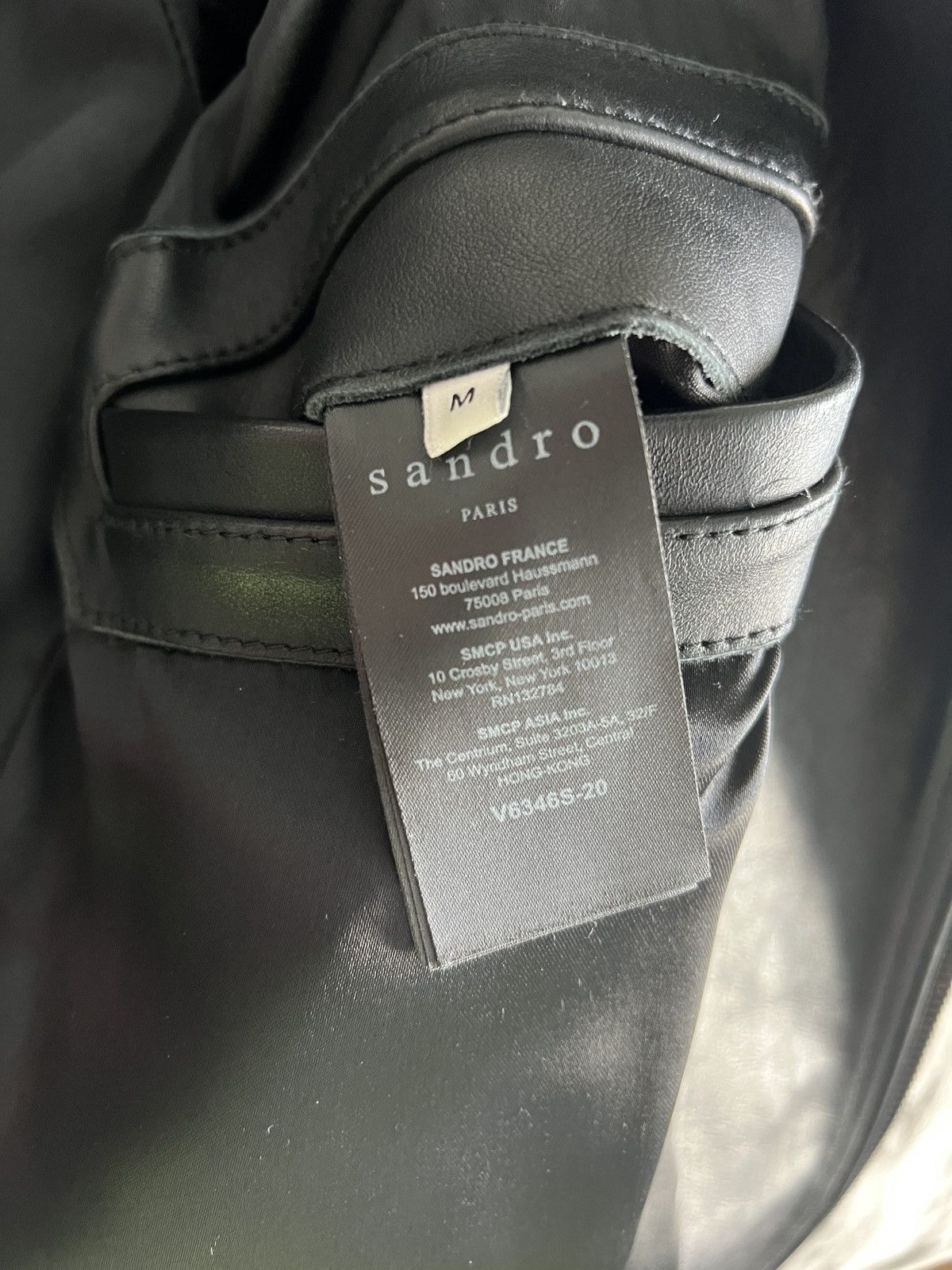 Sandro Sandro mens quilted leather biker jacket Size US M / EU 48-50 / 2 - 5 Thumbnail