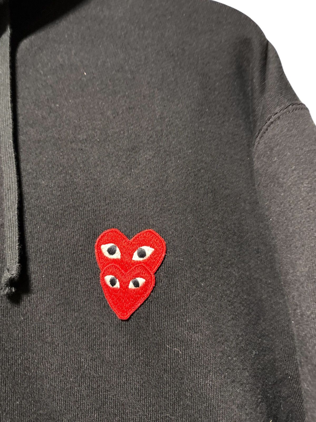 Comme des Garcons PLAY COMME DES GARÇONS PLAY Black Zip-Up Double Heart Hoodie Size US XL / EU 56 / 4 - 6 Thumbnail