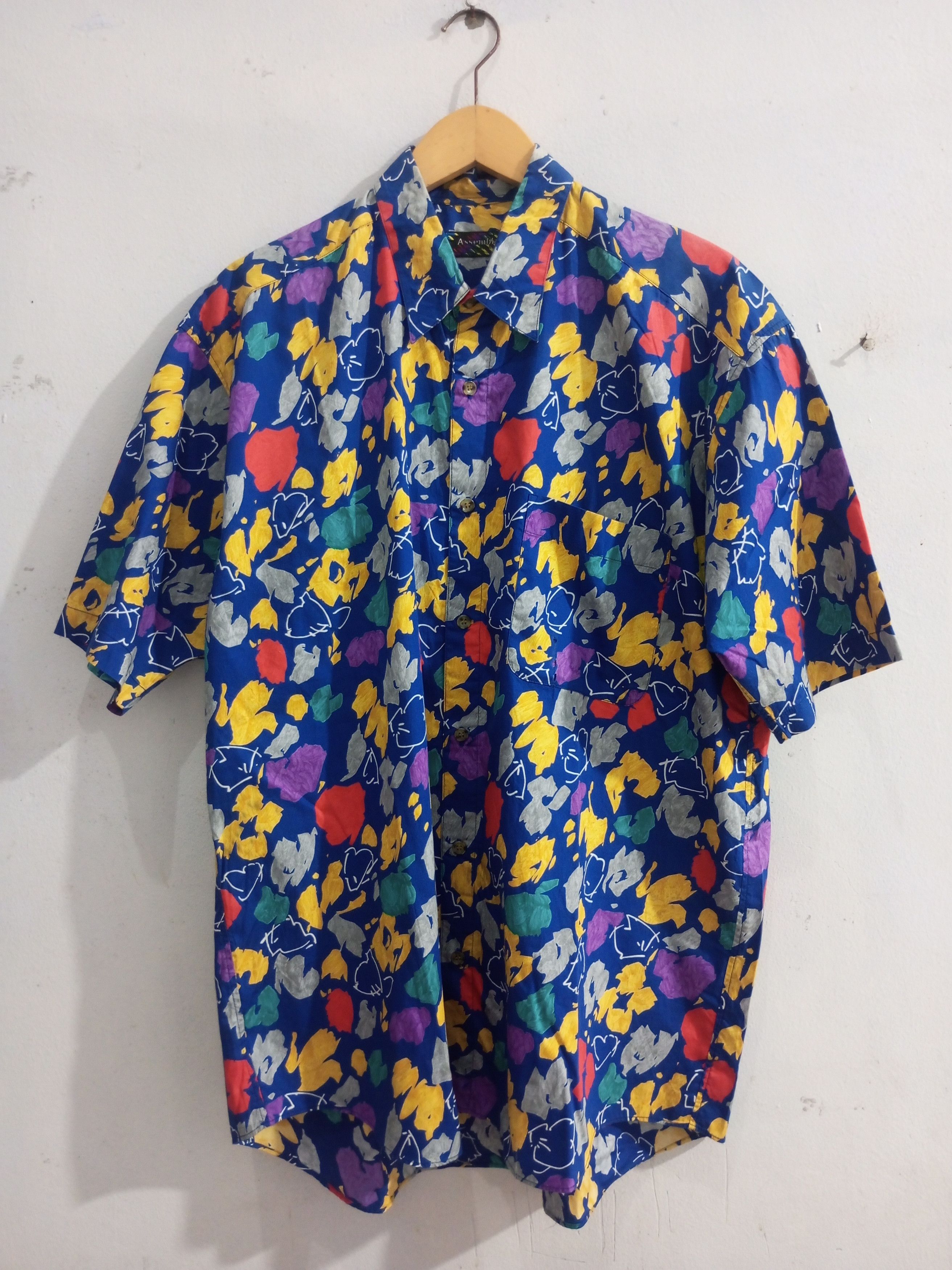 Hysteric Glamour Vintage assemblage multi colour button up shirt Size US XL / EU 56 / 4 - 1 Thumbnail
