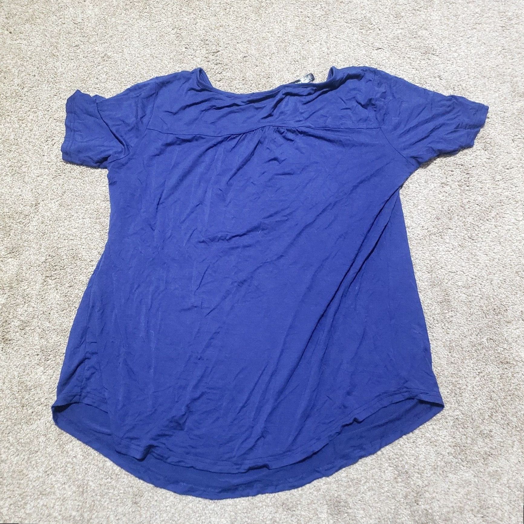 Vintage Sarin Mathews Shirt Women L Blue Short Sleeve T-Shirt 90s? Size L / US 10 / IT 46 - 7 Thumbnail
