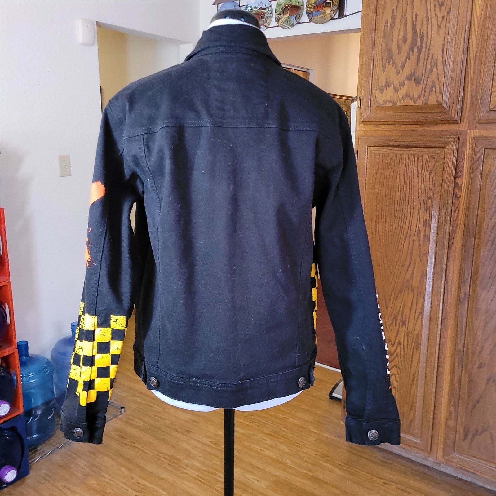 Other Copper Rivet Men's Denim Jacket M Streetwear Graffiti Black Size US M / EU 48-50 / 2 - 5 Thumbnail