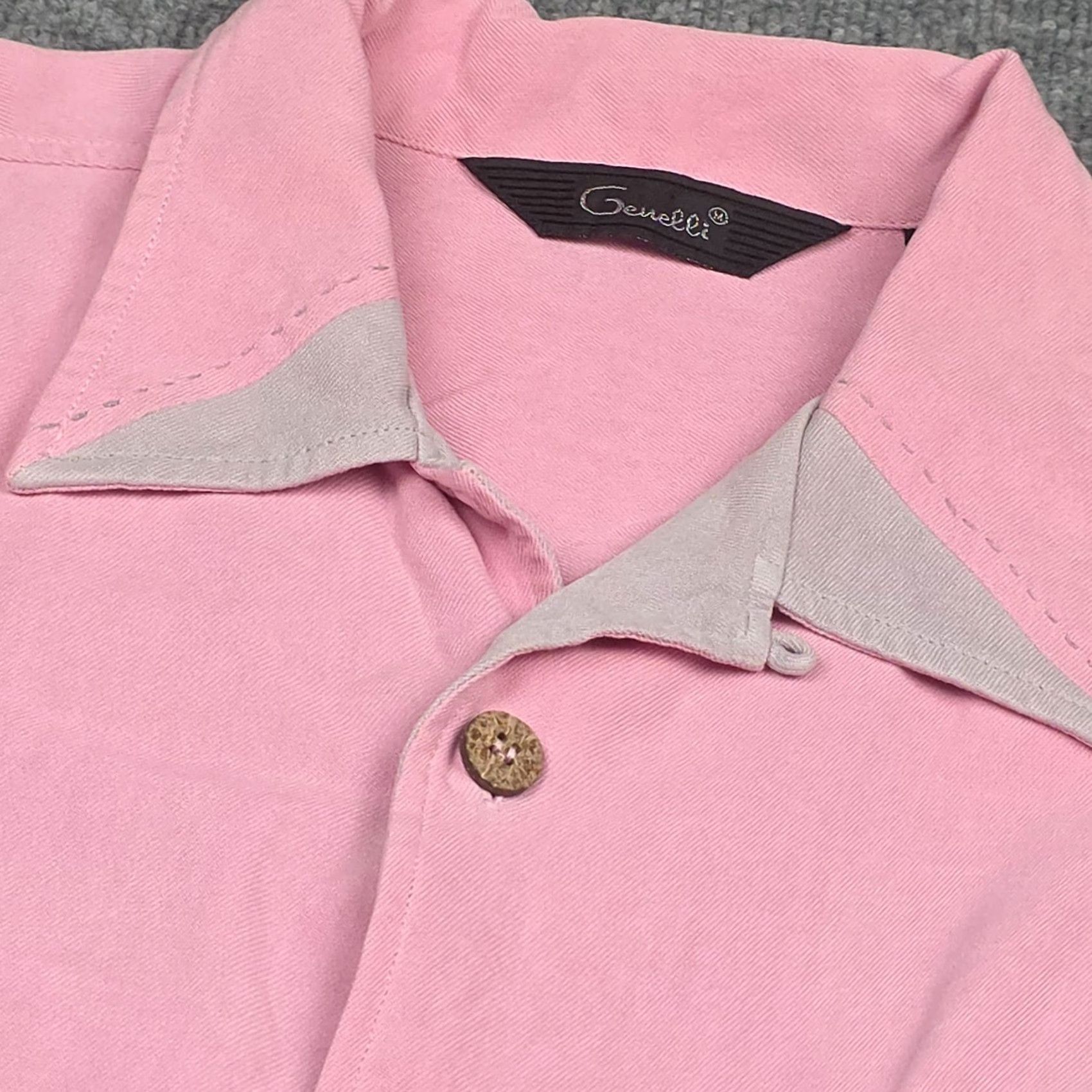 Vintage VINTAGE Genelli Silk Shirt Mens M Pink 42nd Bomb Squadron South Pacific ww2 Men Shirt Button-Up Collared Short Sleeve Pattern: Solid Size US M / EU 48-50 / 2 - 4 Thumbnail
