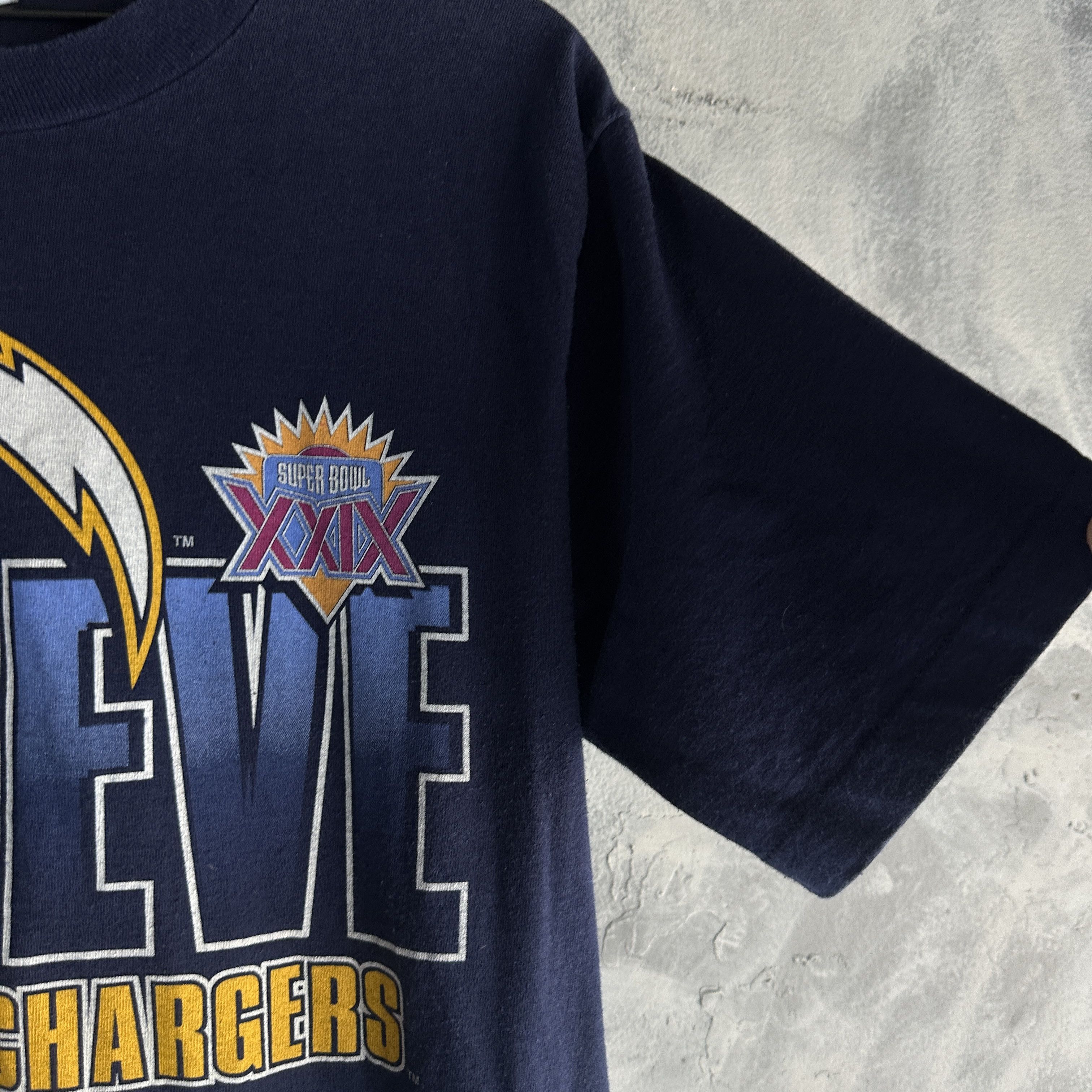Salem Sportswear Vtg San Diego Chargers T-Shirt Salem 1995 Superbowl Believe Size US M / EU 48-50 / 2 - 6 Thumbnail