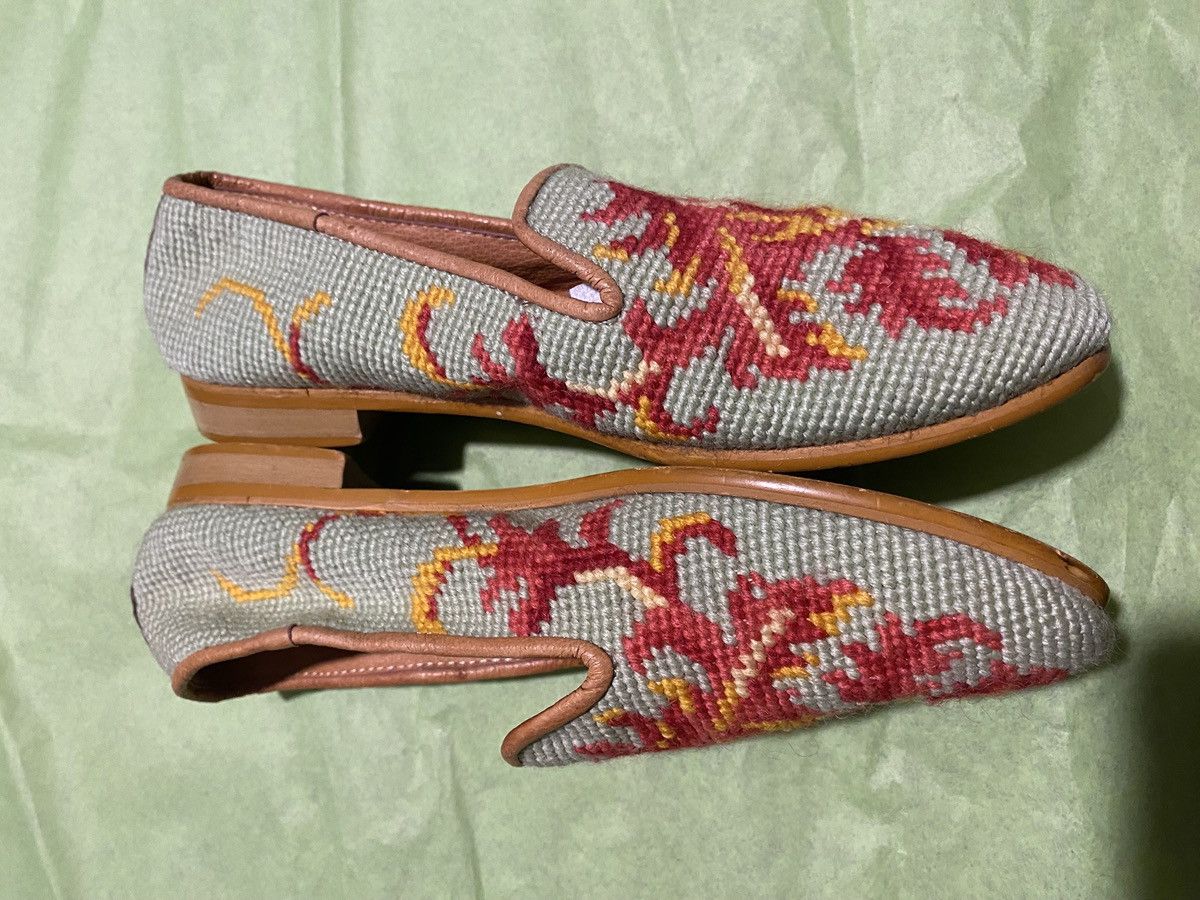 Anthropologie Anthropologie Vintage Snapdragon Needle Point Loafers! Size US 7 / IT 37 - 3 Thumbnail