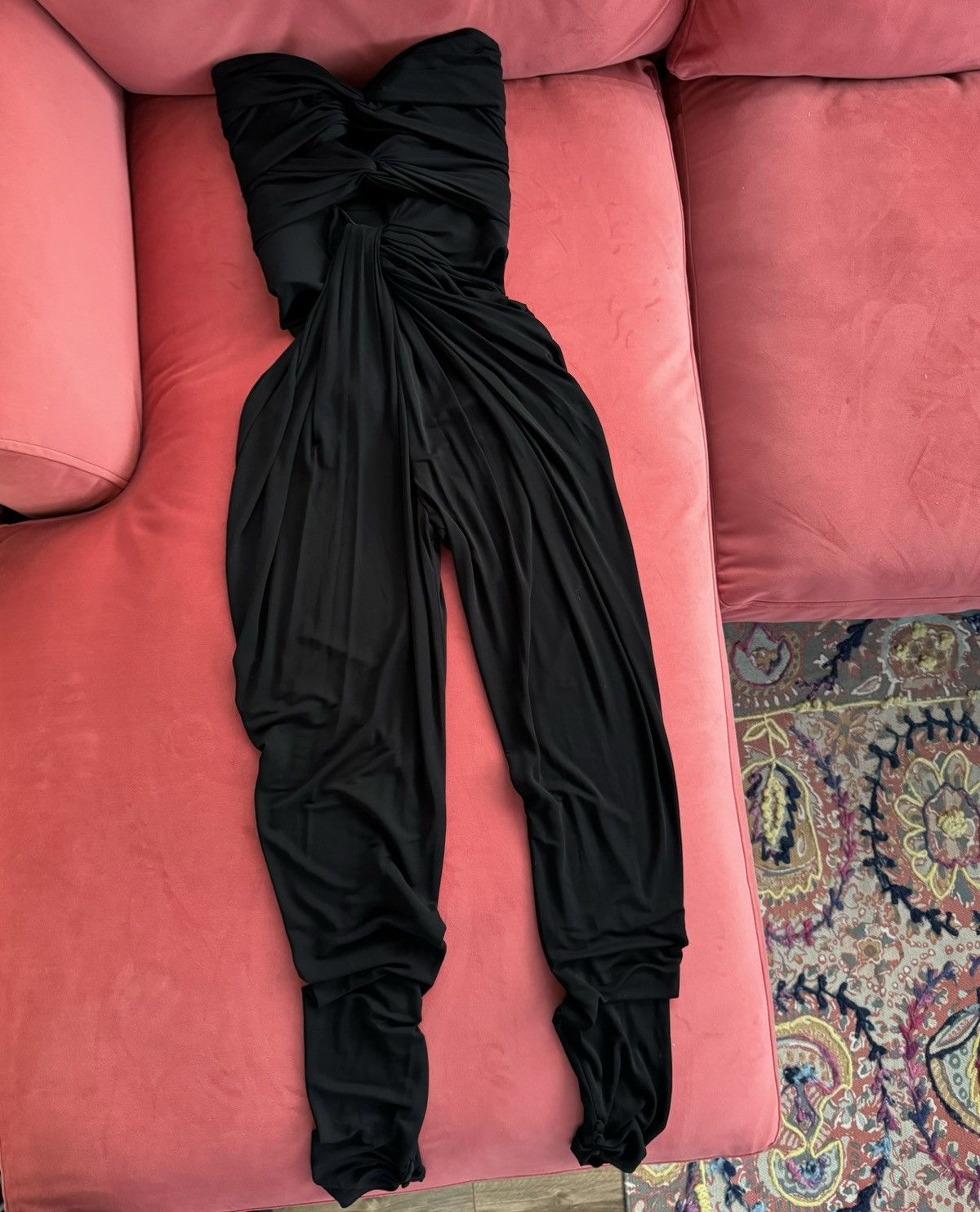 Saint Laurent Paris Saint Laurent black off shoulders jumpsuit, size M Size 27" / US 4 / IT 40 - 9 Thumbnail