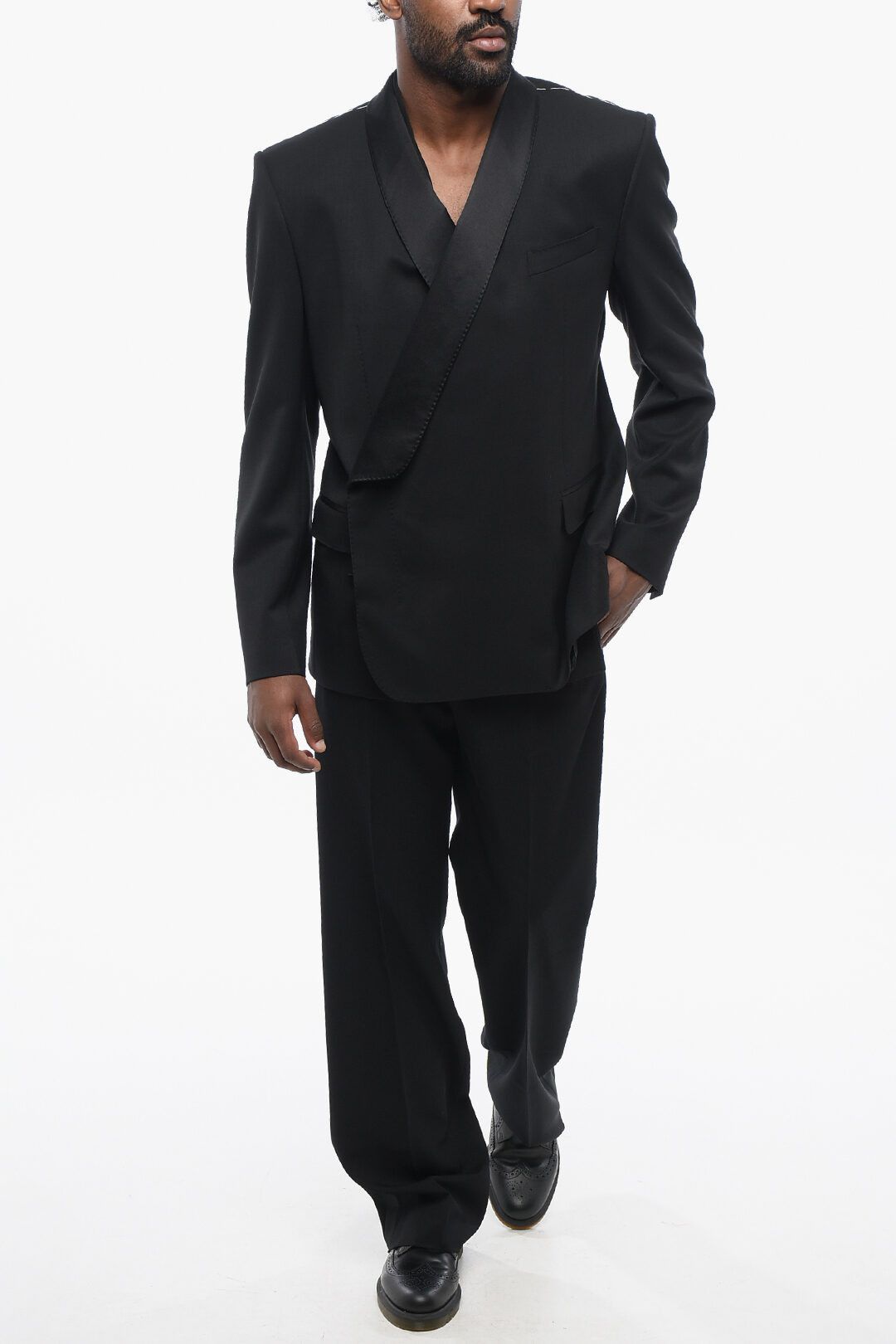 Dolce & Gabbana og1mm0825 Sicilia Double-Breasted Blazer in Balck Size US L / EU 52-54 / 3 - 4 Thumbnail