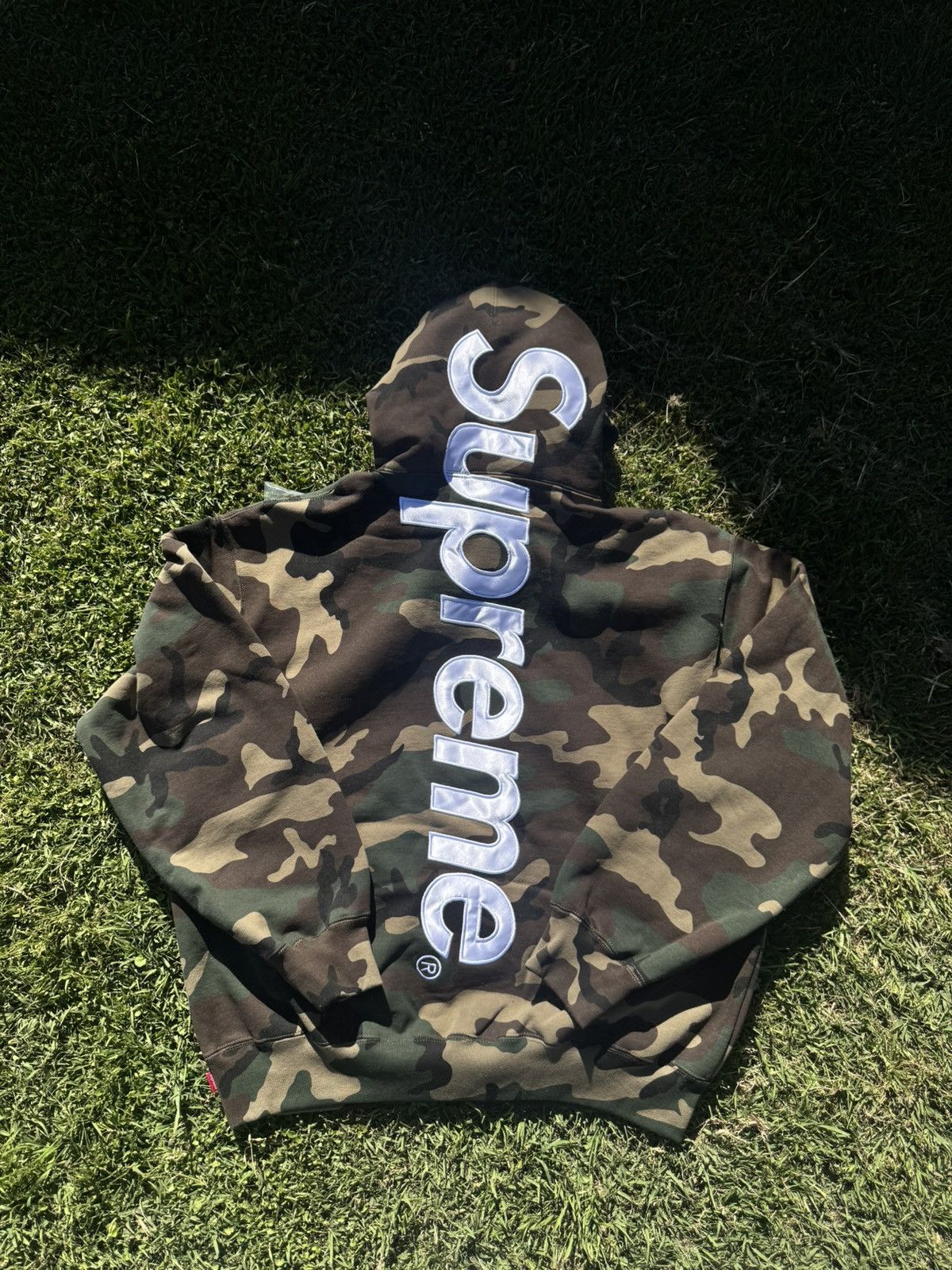 Supreme Supreme Satin Appliqué Hooded Sweatshirt Woodland Camo Size US M / EU 48-50 / 2 - 1 Thumbnail