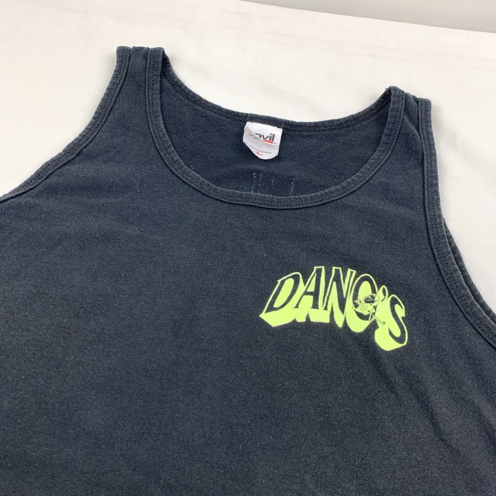 Anvil Danos Hilltop Lounge Tank Top Men L Black Lake Murray Y2K Vintage Tank Top Shirt Adult Large Black Lake Murray Y2K Mens Size US L / EU 52-54 / 3 - 5 Thumbnail