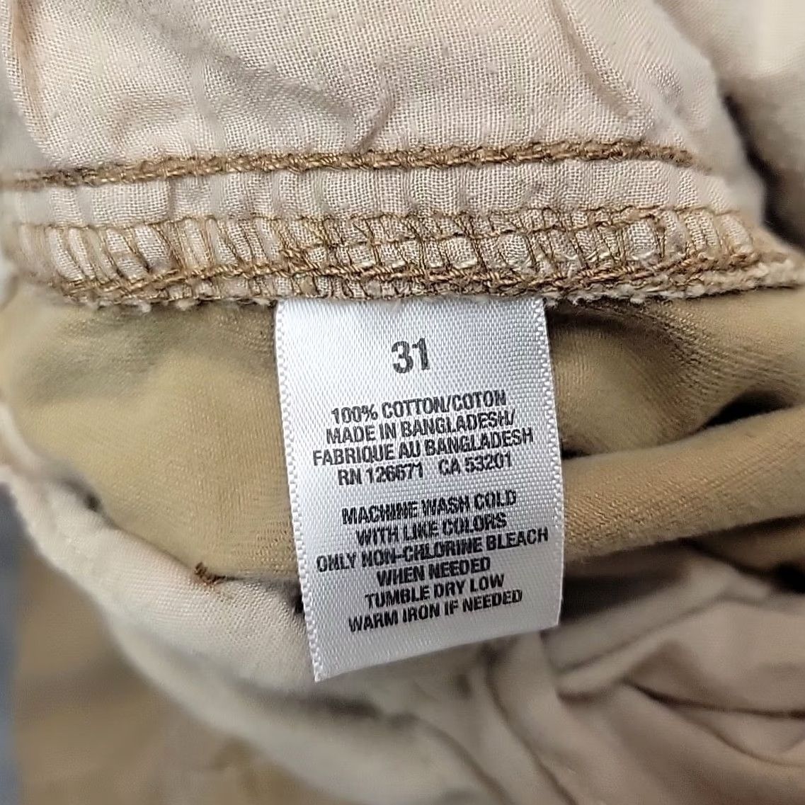 Aeropostale VINTAGE Aeropostale Shorts Mens 31 Tan Cargo Flat Front Outdoor Drawstring Casual Size US 31 - 4 Thumbnail