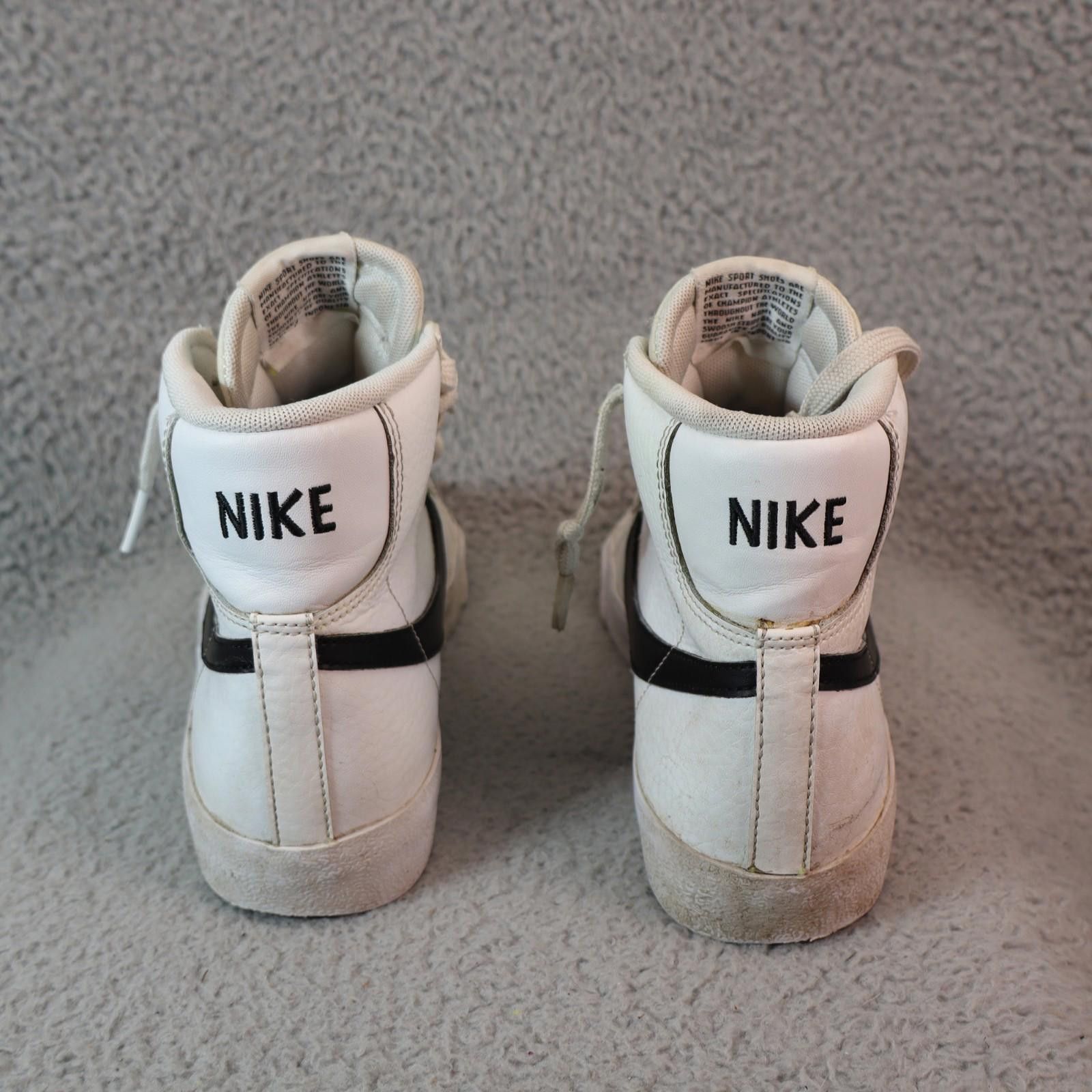 Nike Nike Blazer Mid '77 Vintage White Black Leather 7Y Youth Size US 7 / EU 40 - 5 Thumbnail