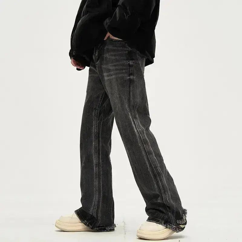 Japanese Brand Baggy streetwear y2k flared ripped jeans pants wide leg Size US 32 / EU 48 - 3 Thumbnail
