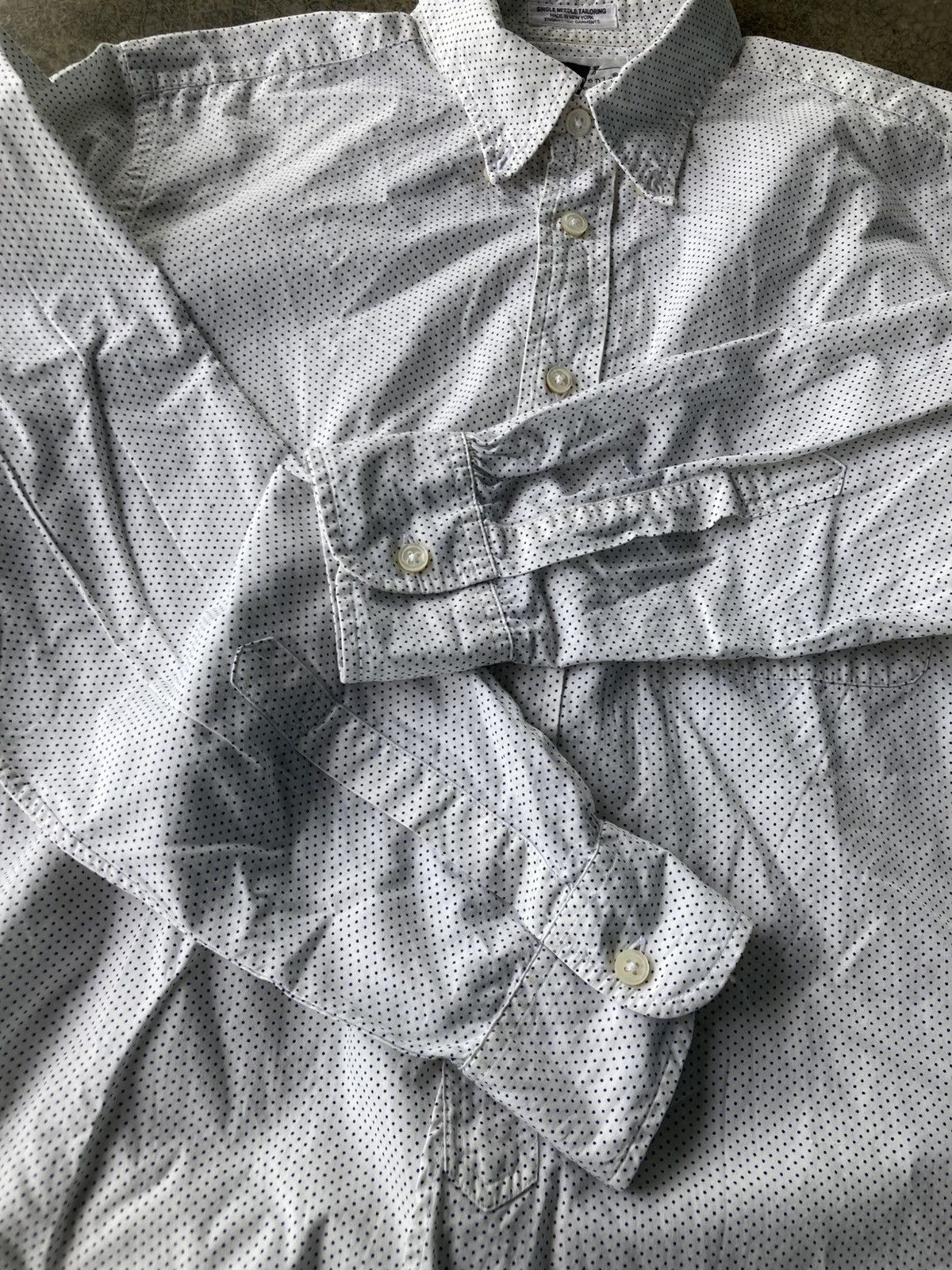 Engineered Garments Engineered Garments Polka Dot Button Up Shirt White Navy Size US M / EU 48-50 / 2 - 5 Thumbnail