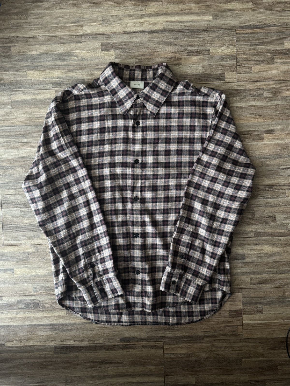vuja de ross cashmere check flannel